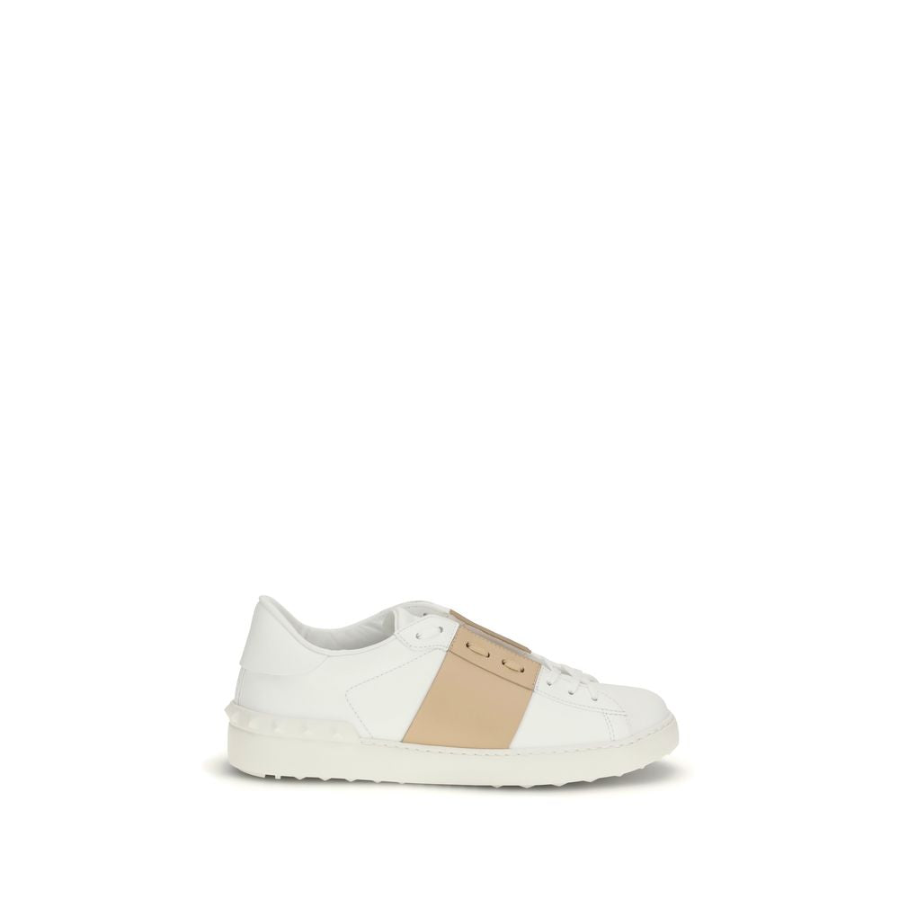 Valentino Garavani White Calf Leather Low Top Sneakers - Luxury Redefined