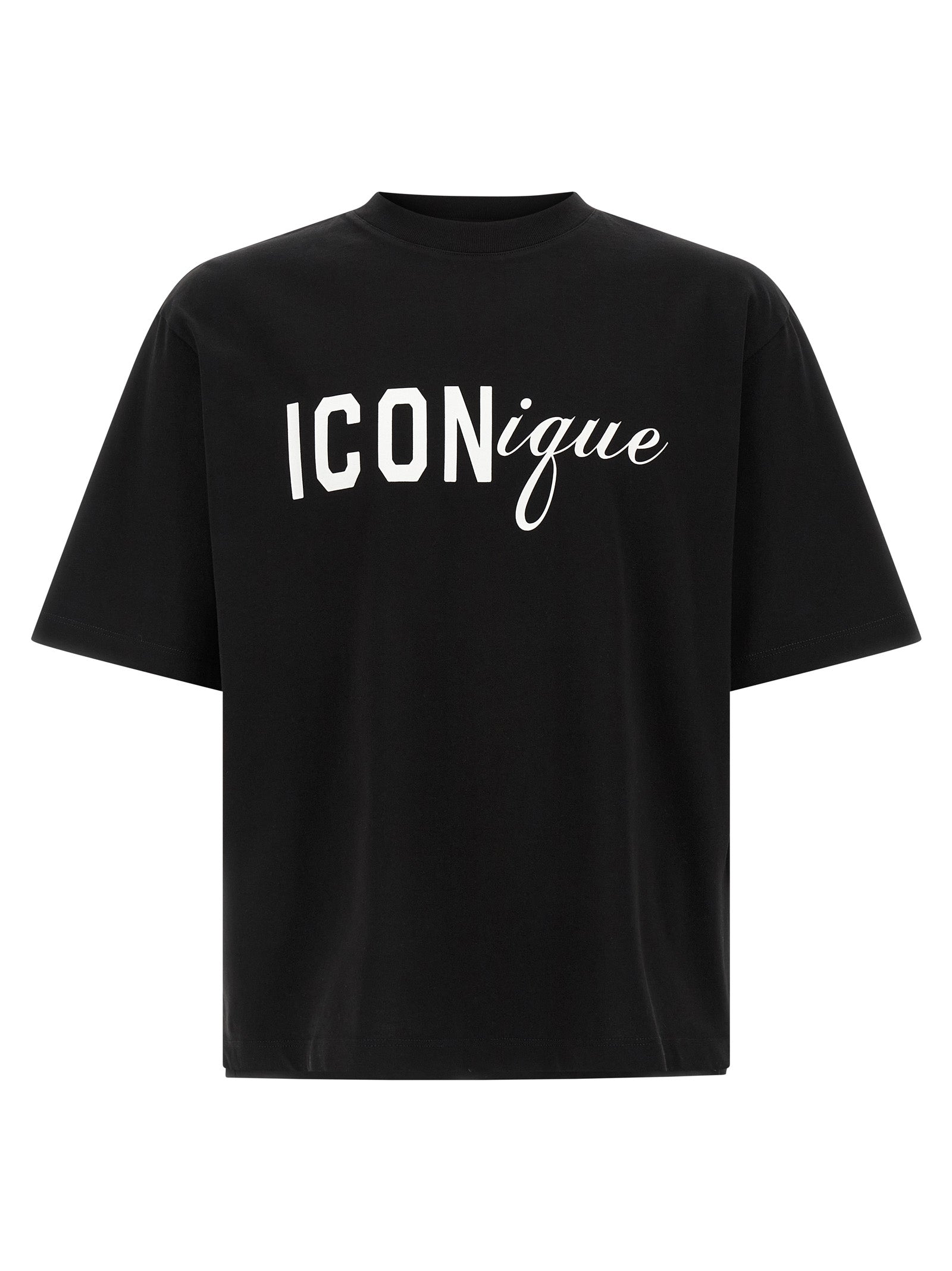 Discover the DSQUARED2 Black Cotton T-Shirt, a luxurious statement piece crafted in Italy, embodying bold elegance and timeless style for the discerning individual.