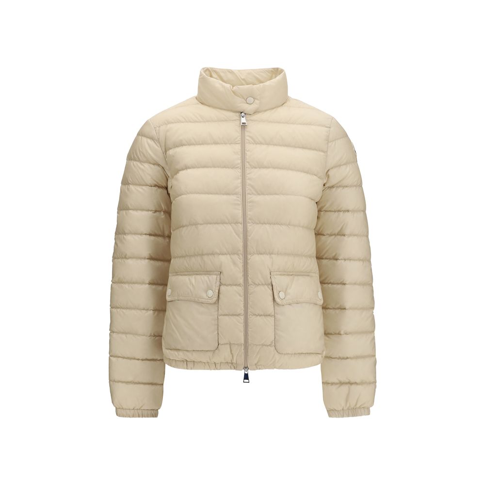 Indulge in the Moncler Beige Polyamide Full-Length Jacket, a sustainable luxury piece from the AW26 collection, crafted from recycled nylon for timeless elegance and warmth.