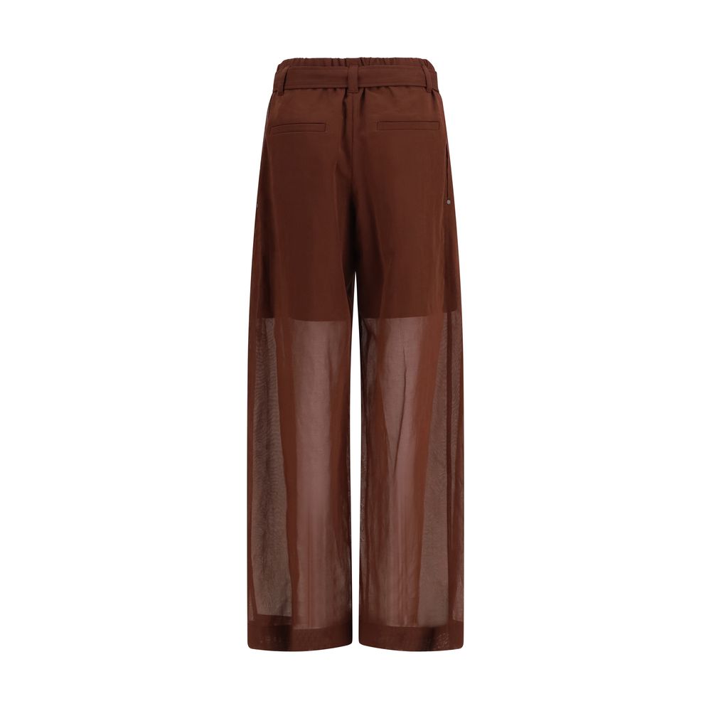 Brunello Cucinelli Brown Cotton Casual Pants - Effortless Luxury