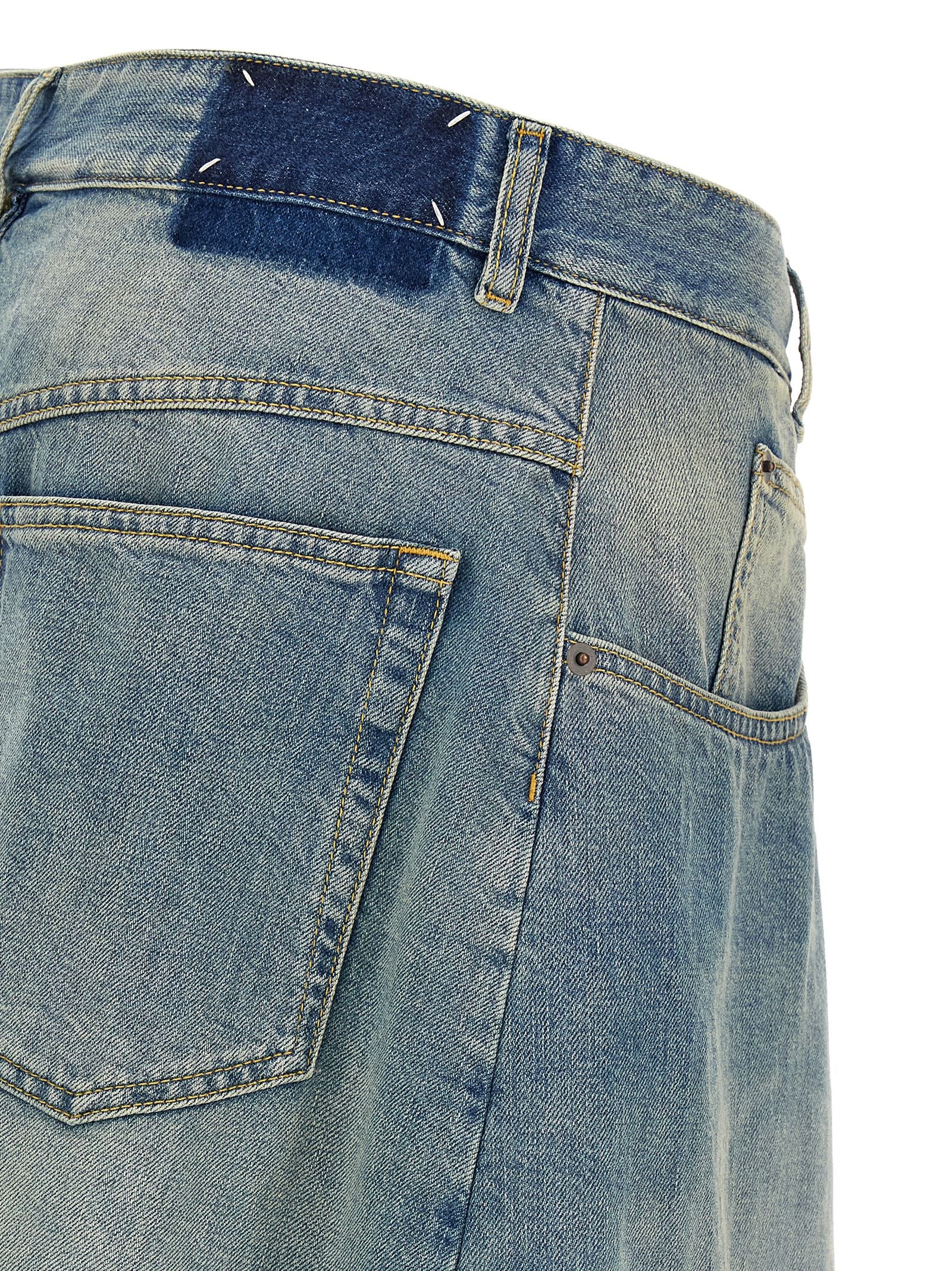 Maison Margiela Blue Cotton Midi Skirt - Timeless Luxury Redefined