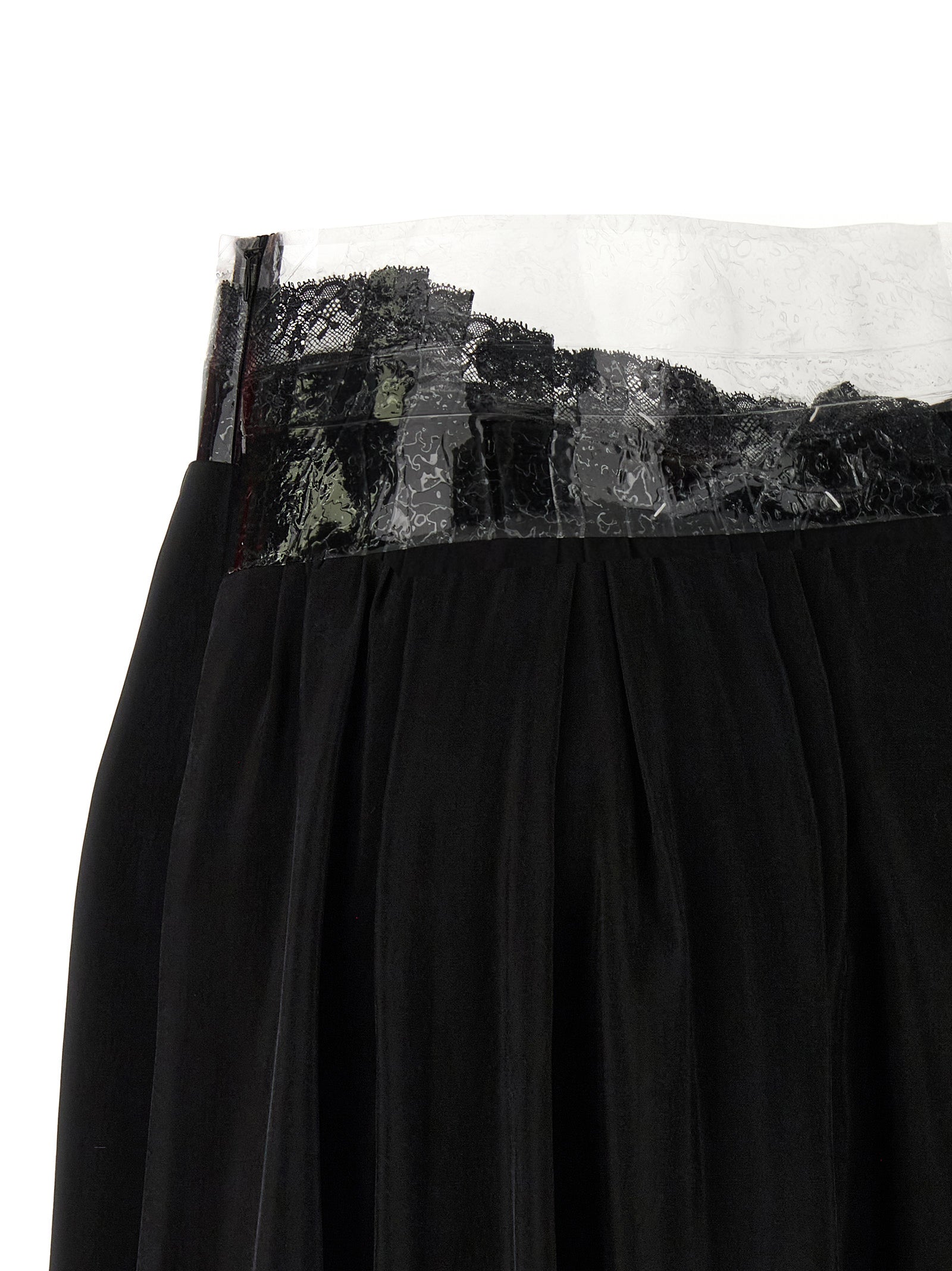 Maison Margiela Black Copper Mini Skirt - Luxurious Cupro Elegance