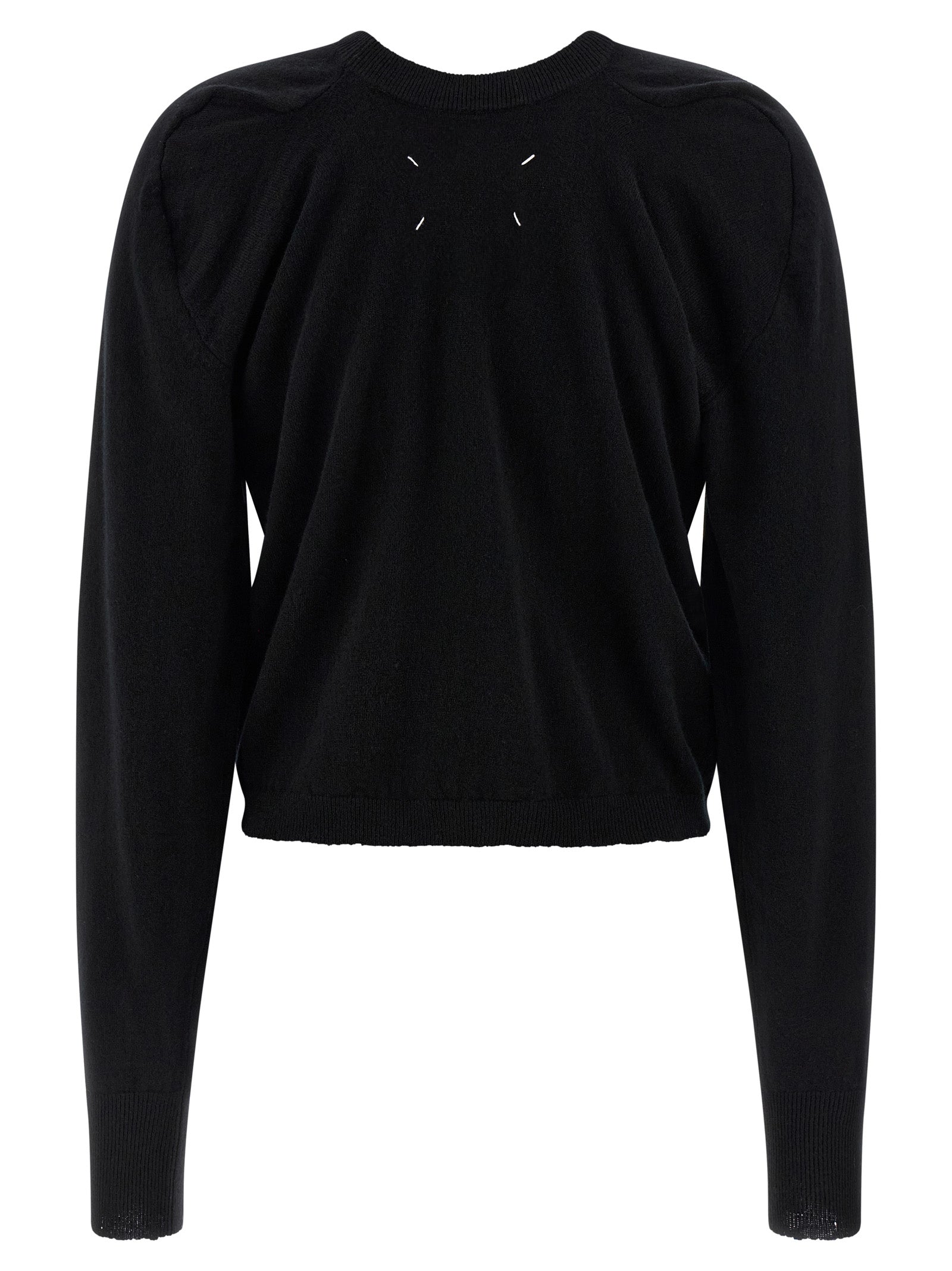 Maison Margiela Black Virgin Wool Cardigan - Timeless Luxury