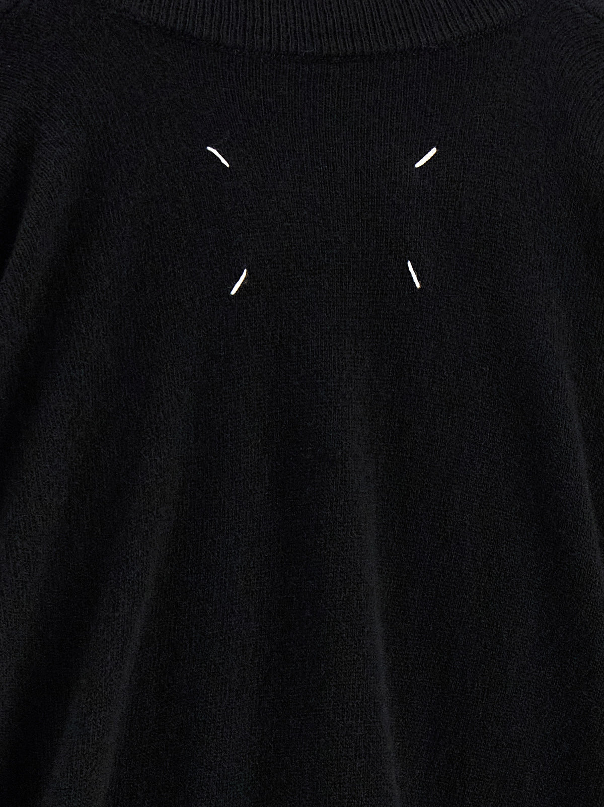 Maison Margiela Black Virgin Wool Cardigan - Timeless Luxury