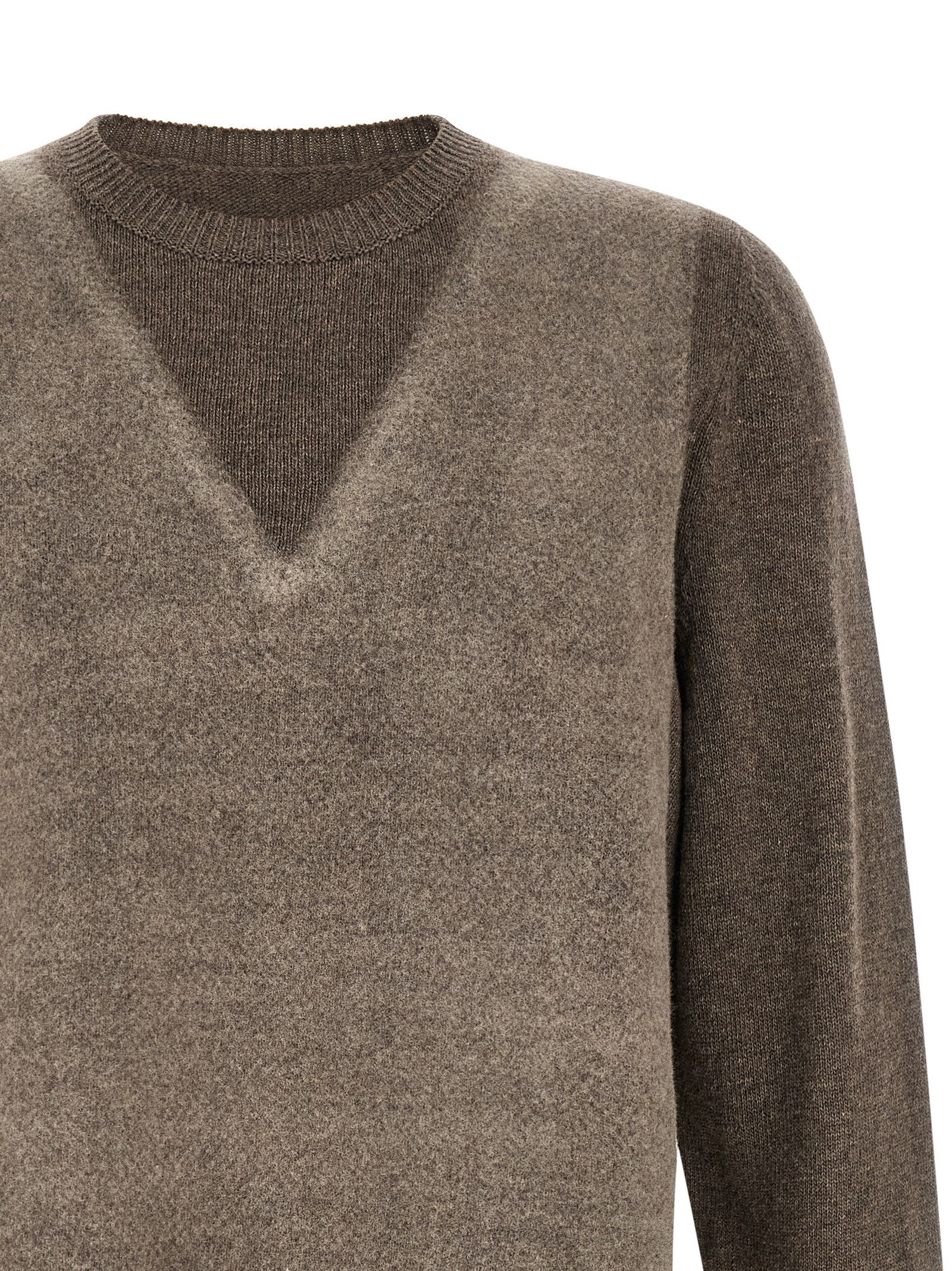 Maison Margiela Brown Virgin Wool Cardigan - Timeless Luxury