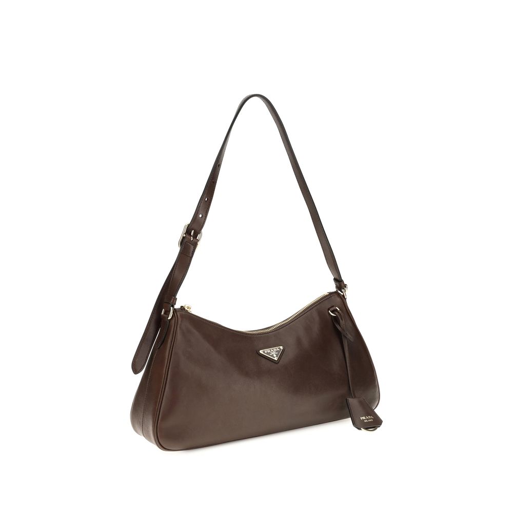 Prada Aimée Shoulder Bag - Luxurious Brown Calf Leather Elegance