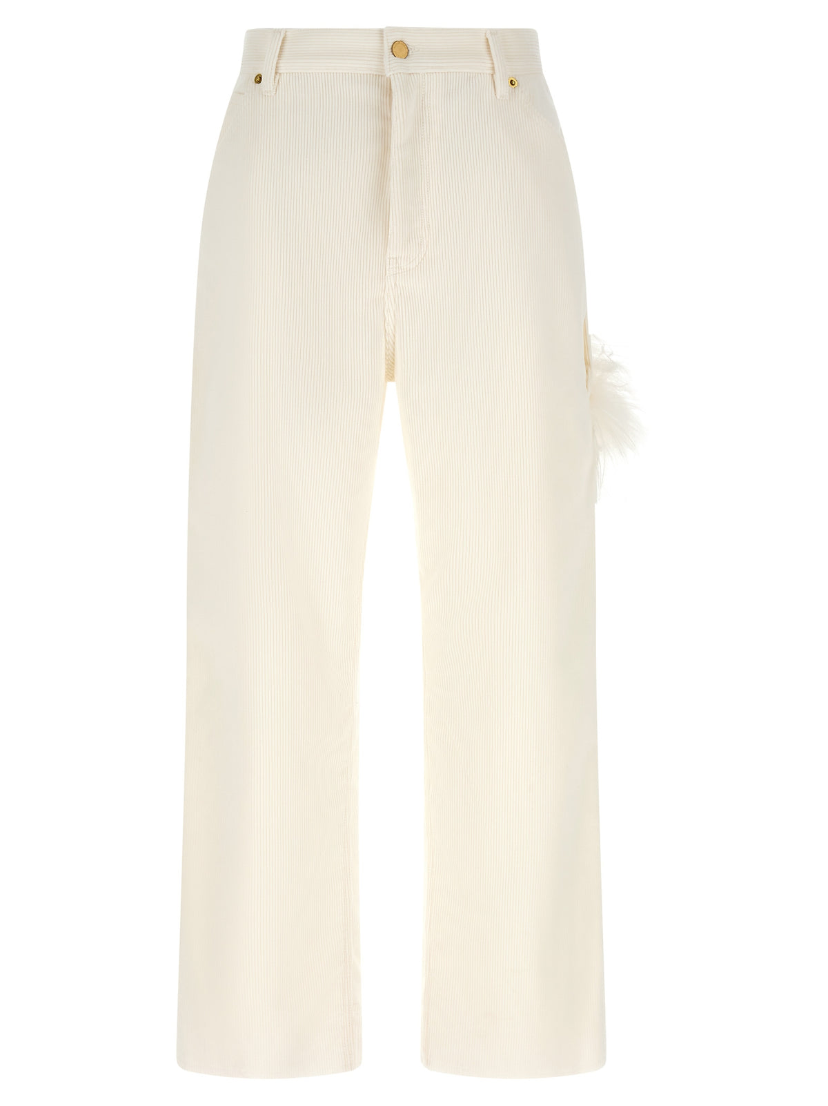 DARKPARK White Cotton Casual Pants - Elevate Your Wardrobe