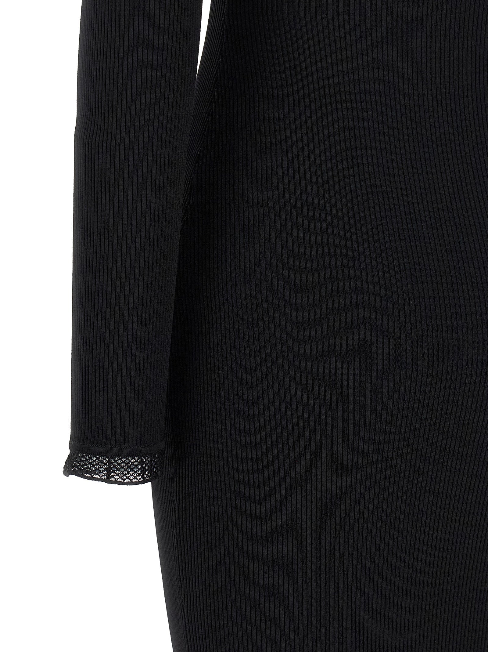 Elisabetta Franchi Black Viscose Midi Dress