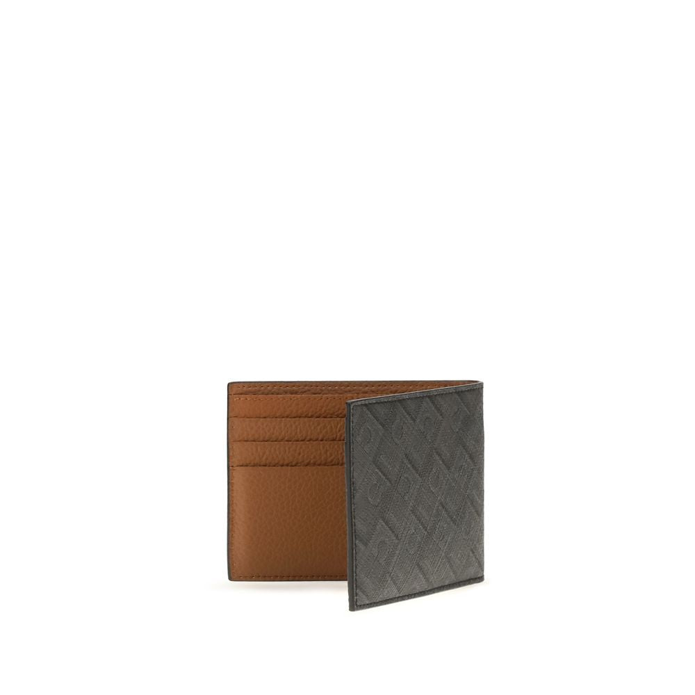 Ferragamo Gray Calf Leather Bos Taurus Wallet - Timeless Luxury