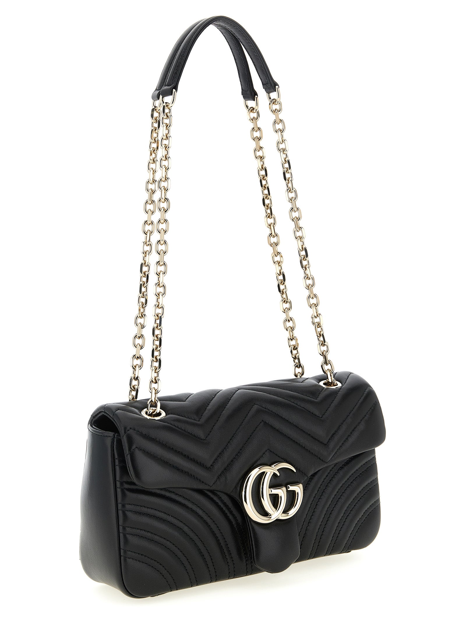 Gucci GG Marmont Black Lamb Leather Shoulder Bag - Timeless Elegance