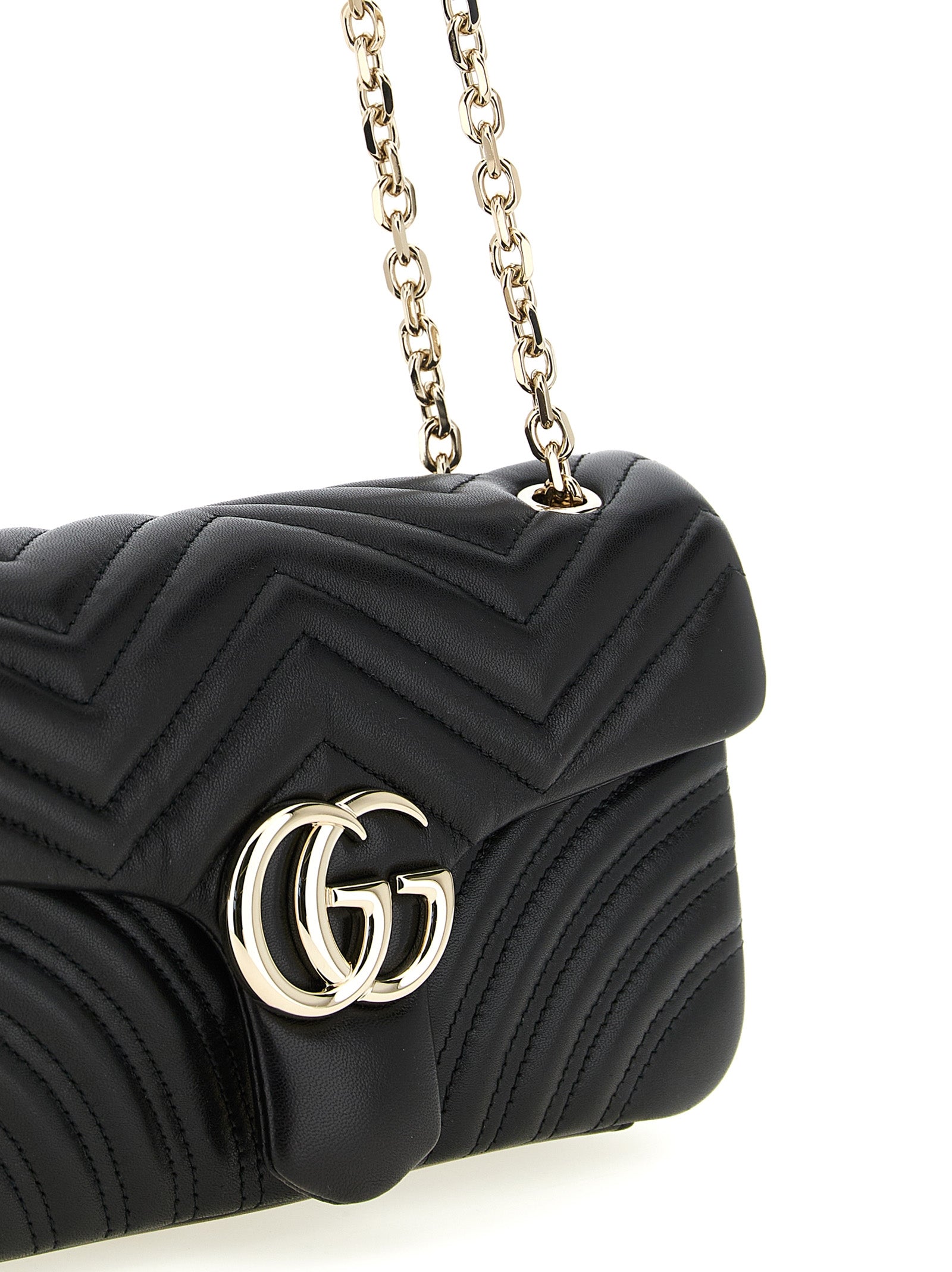 Gucci GG Marmont Black Lamb Leather Shoulder Bag - Timeless Luxury