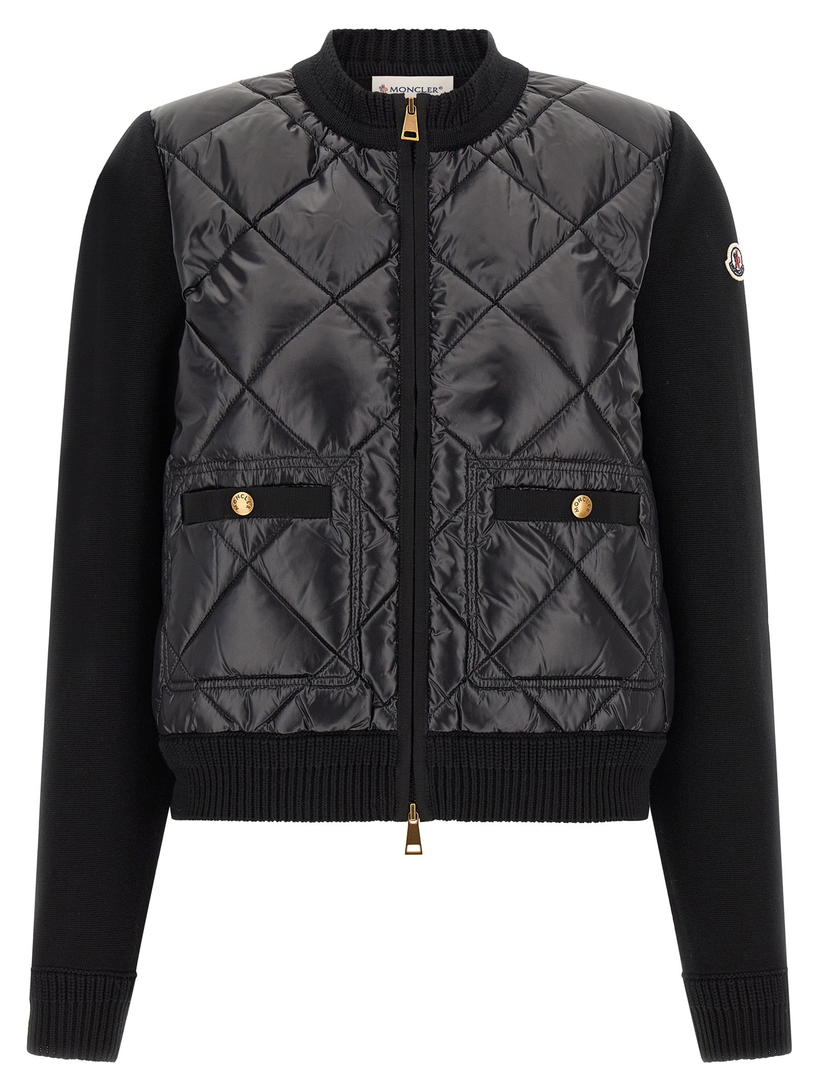 Moncler Black Polyamide Cardigan - Elevate Your Luxe Wardrobe