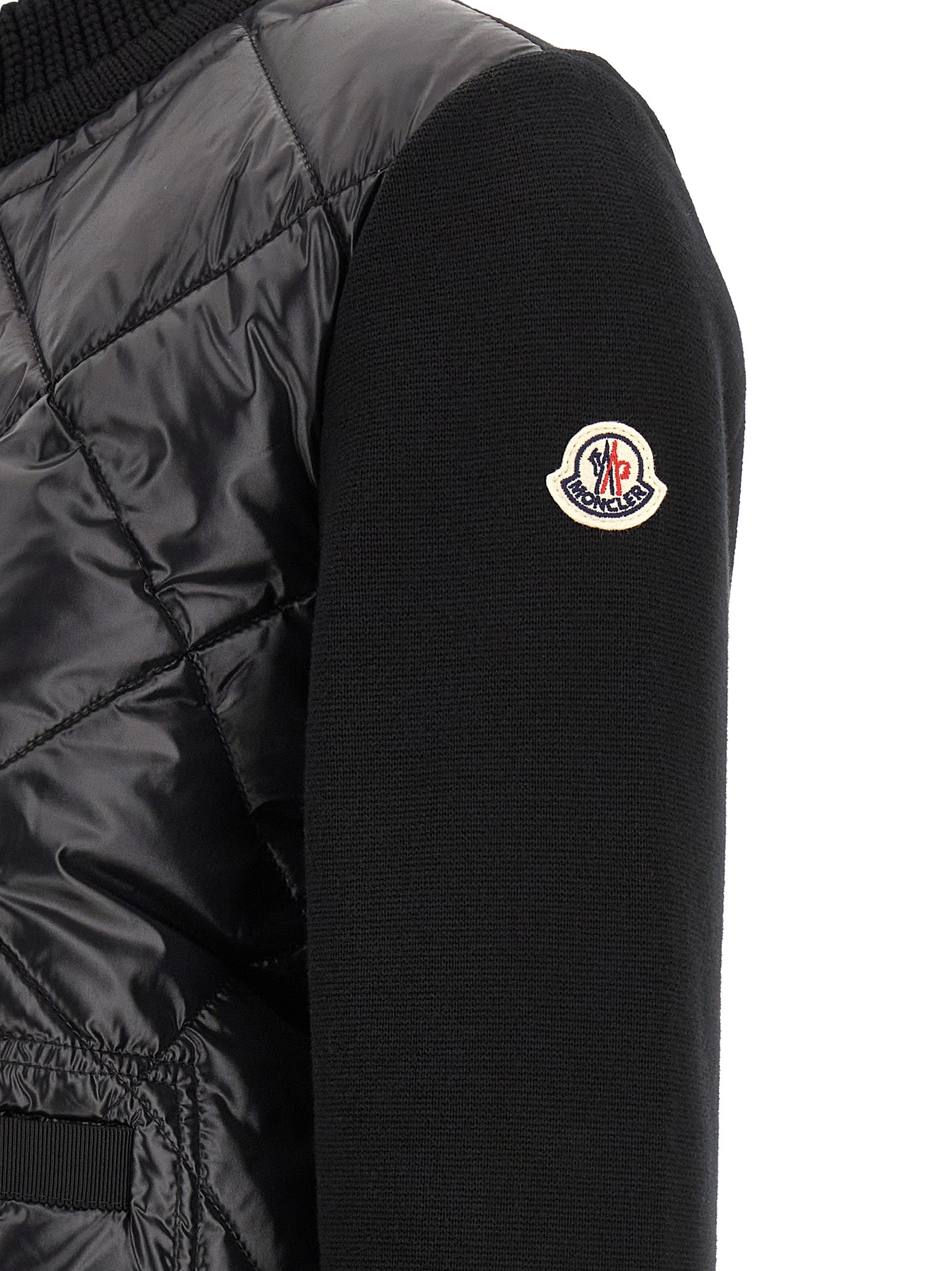 Moncler Black Polyamide Cardigan - Elevate Your Luxury Wardrobe