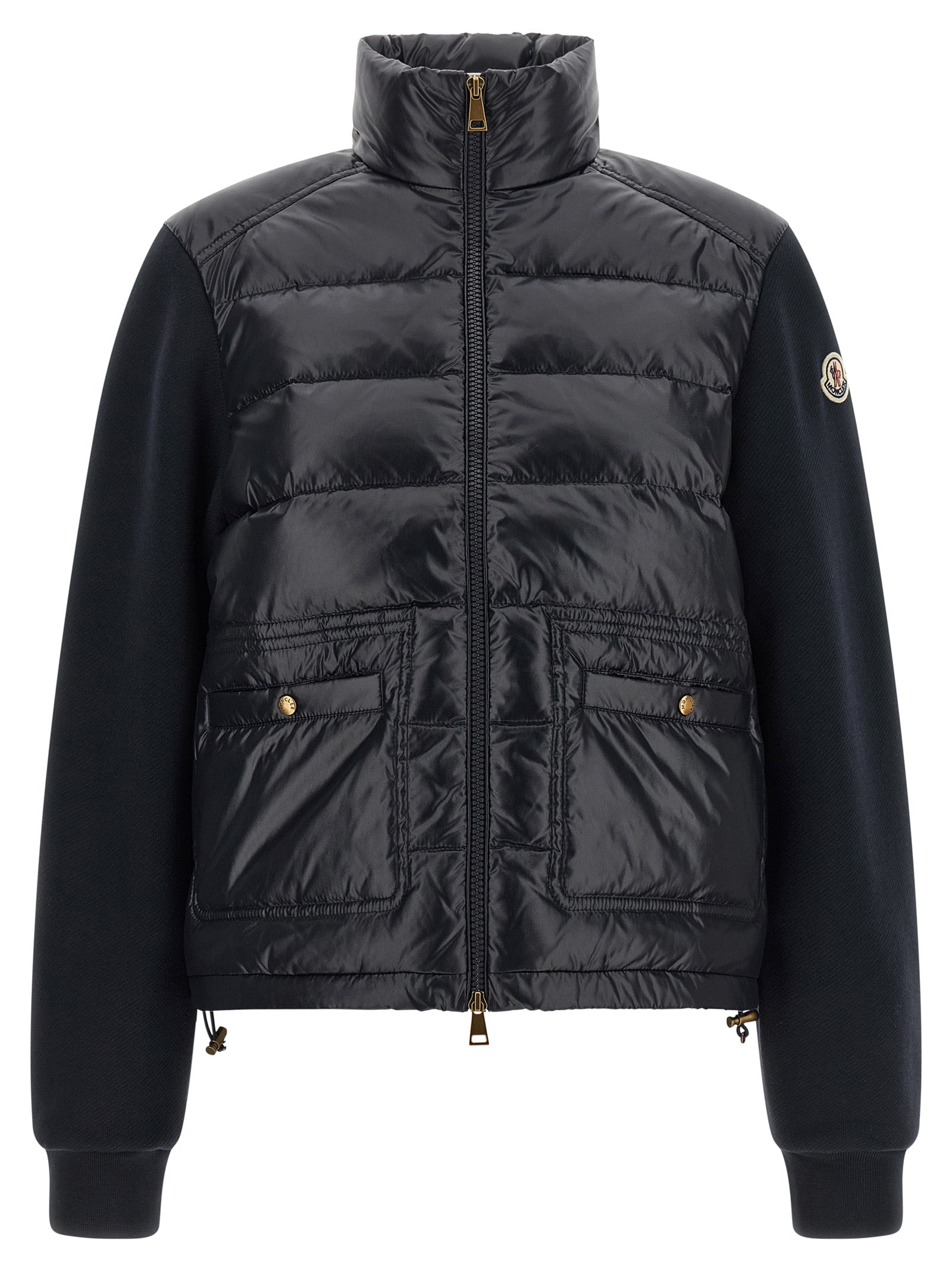 Moncler Blue Polyamide Cardigan - Elevate Your Urban Elegance