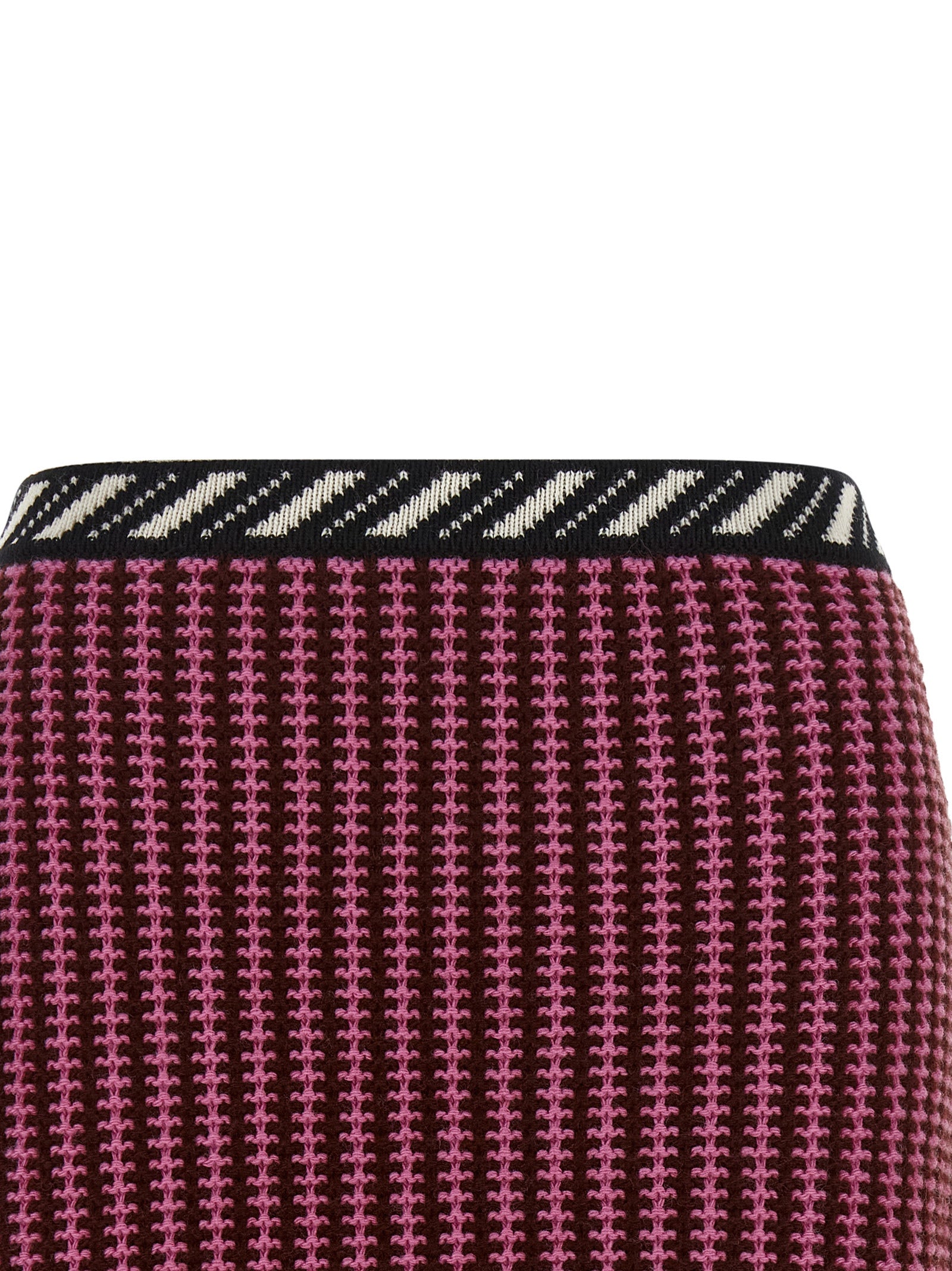Versace Multicolor Virgin Wool Long Skirt
