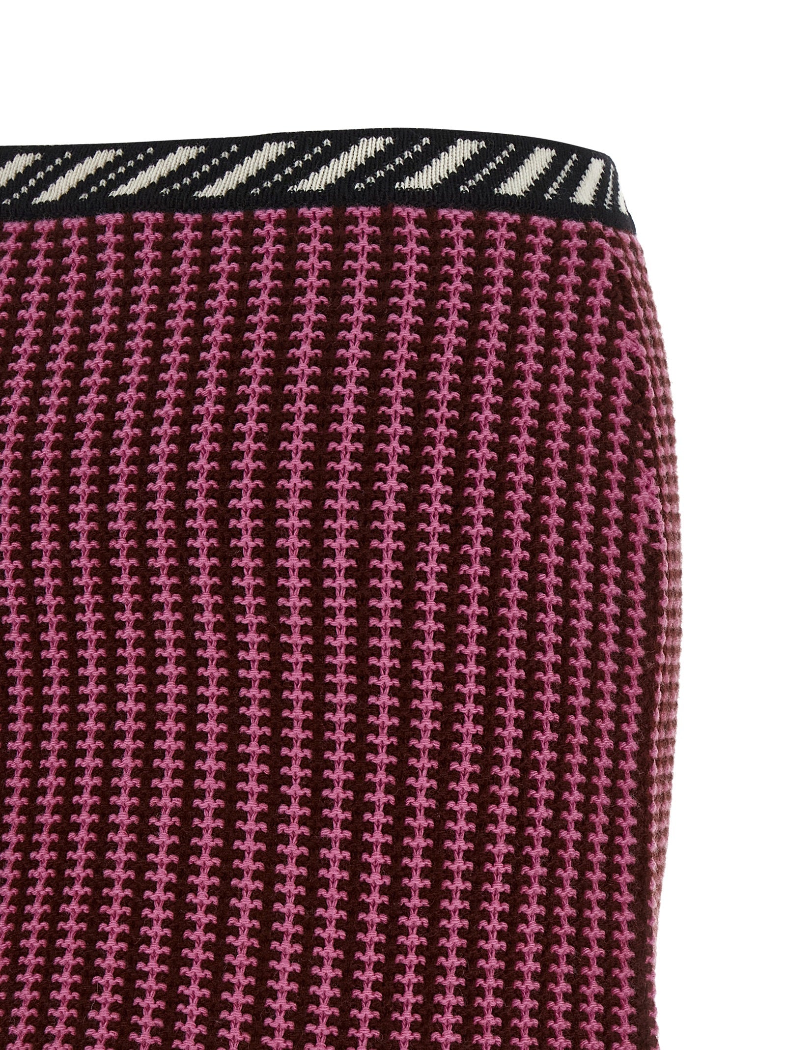 Versace Multicolor Virgin Wool Long Skirt