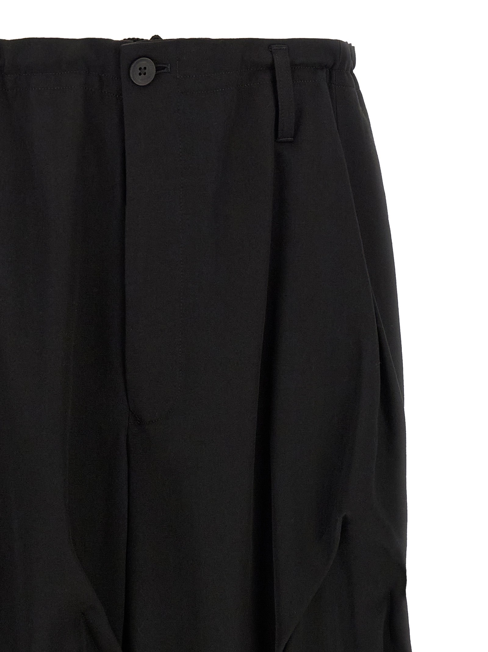 Yohji Yamamoto Black Wool Casual Pants