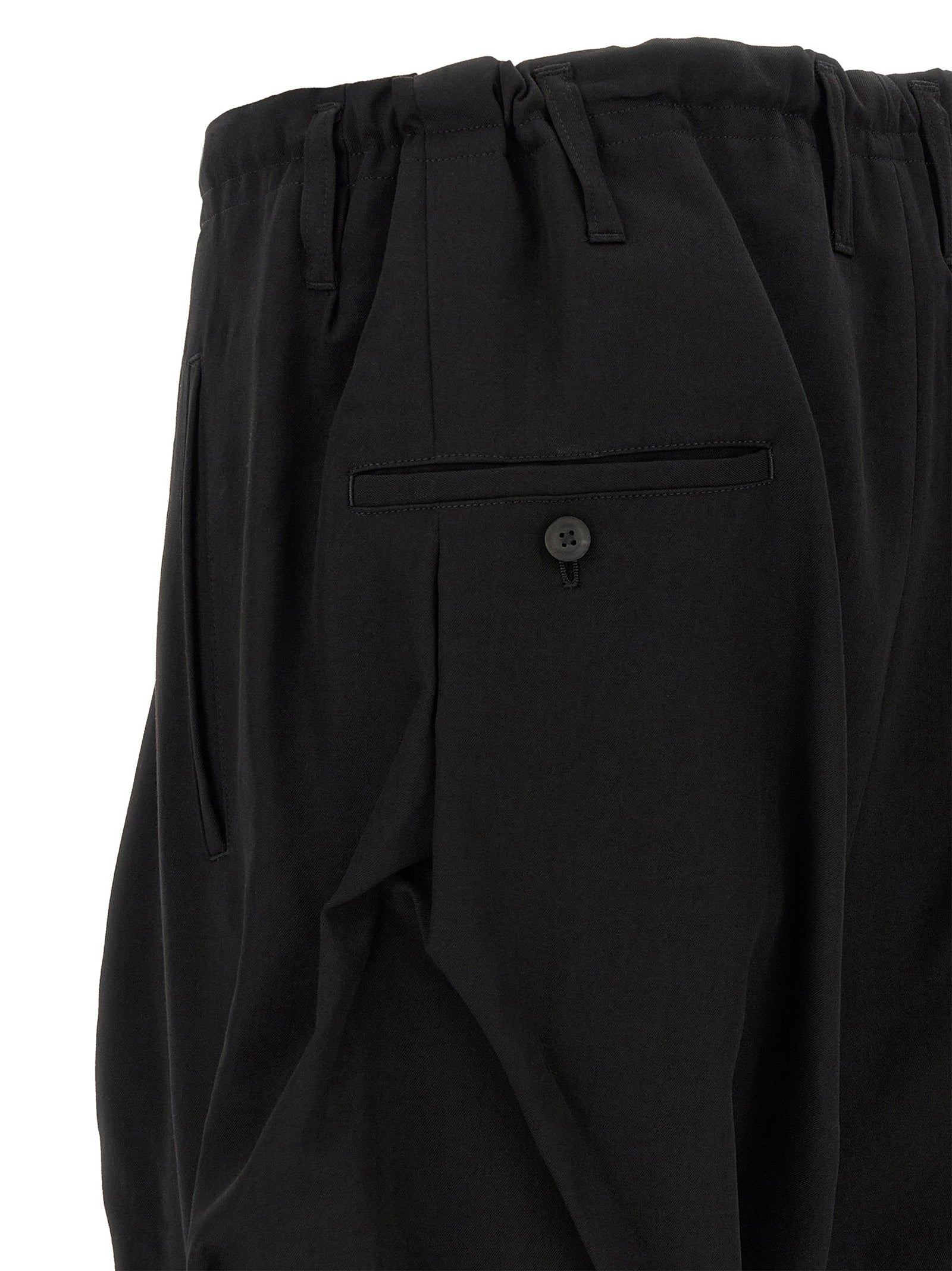 Yohji Yamamoto Black Wool Casual Pants