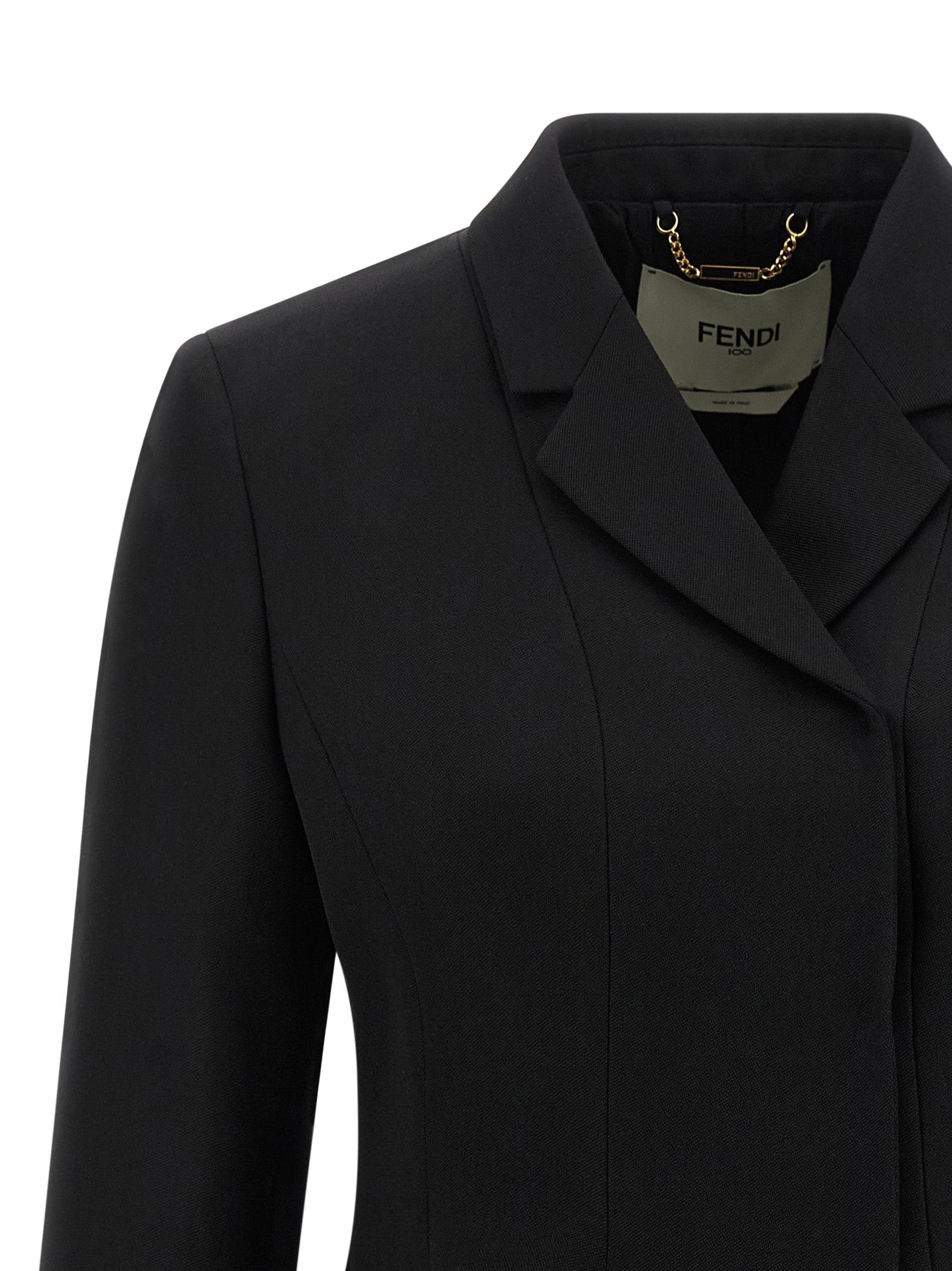 Fendi Black Virgin Wool Blazer