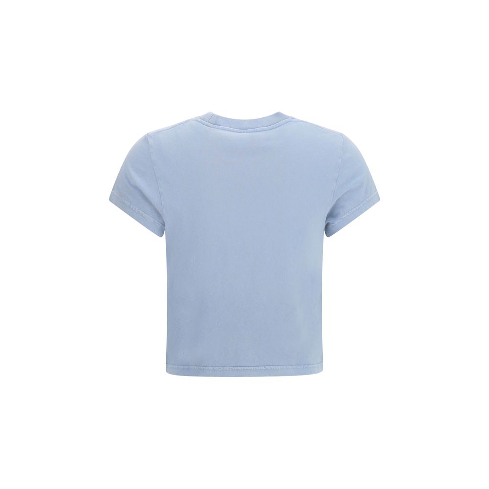 Elevate your wardrobe with the Alexander Wang Blue Cotton T-Shirt, a symbol of modern elegance crafted from pure cotton, embodying contemporary luxury and urban sophistication.
