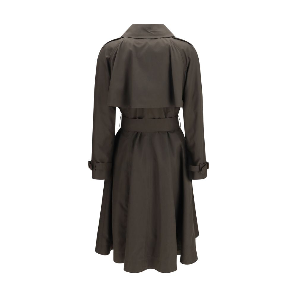 Discover the Burberry Bicolor Cotton Coat, a masterpiece of lightweight rain-resistant gabardine, blending sophisticated design with unparalleled craftsmanship for the discerning individual.