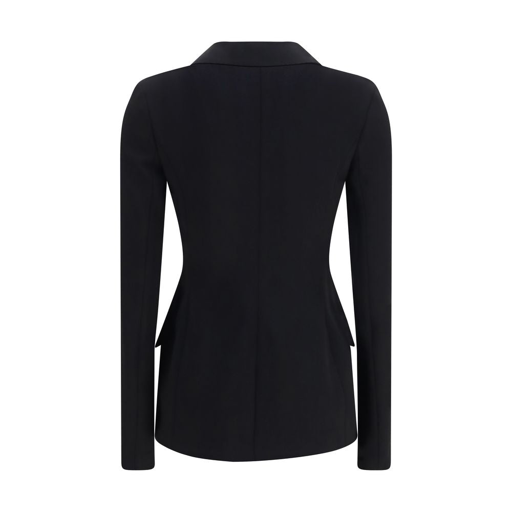 Indulge in the exquisite Dolce & Gabbana Black Wool Oves Aries Full-Length Jacket, a masterpiece of tailored elegance crafted from luxurious stretch wool for a defined fit.