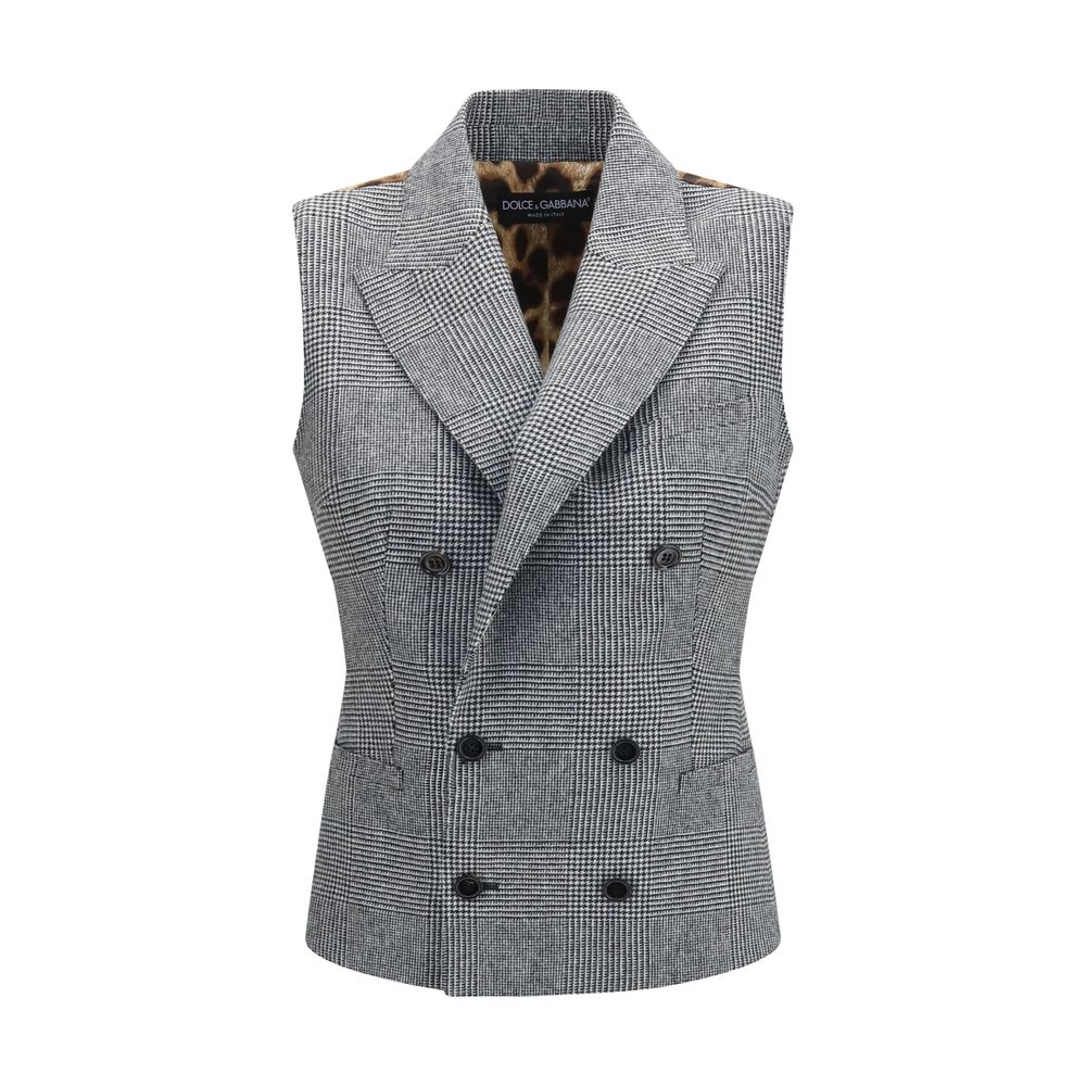 Elevate your wardrobe with the Dolce & Gabbana Gray Wool Oves Aries Waistcoat, a masterpiece of tailored elegance crafted from luxurious fleece wool and satin-effect fabric.