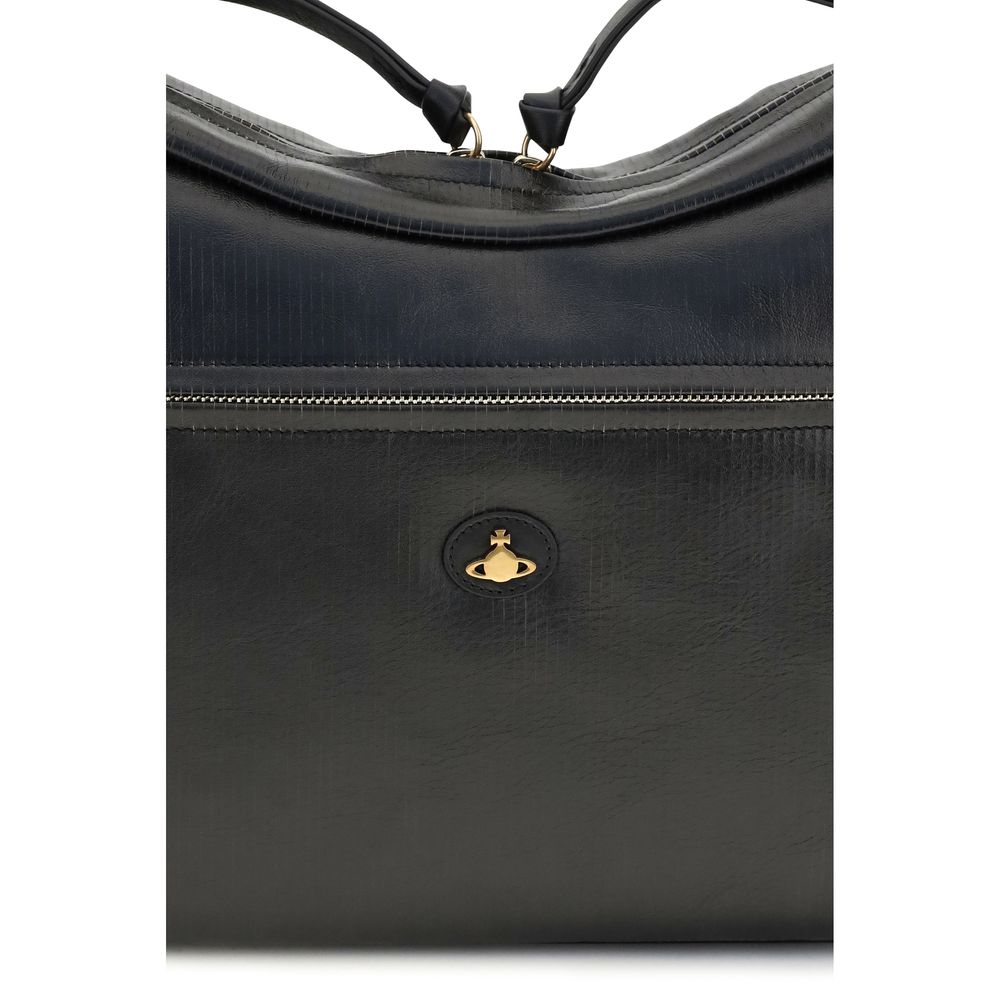 Vivienne Westwood Black Calf Leather Shoulder Bag - Timeless Luxury
