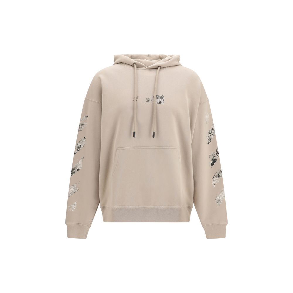 Elevate your wardrobe with the Off-White Beige Cotton Sweatshirt, a masterpiece of contemporary design and luxurious comfort, perfect for those who embrace individuality and style.