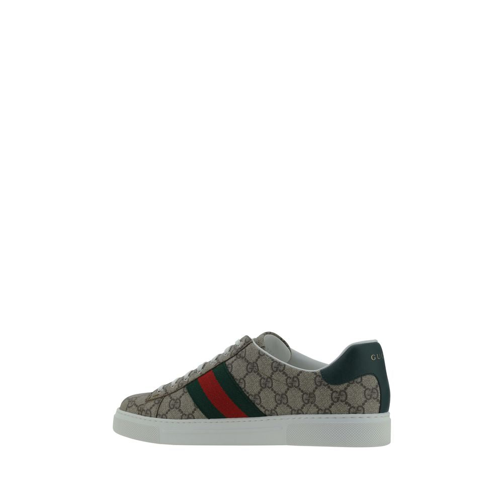 Elevate your style with Gucci Beige Polyethylene Low Top Sneakers, a fusion of luxury and contemporary design, crafted for the discerning individual who appreciates sophistication.