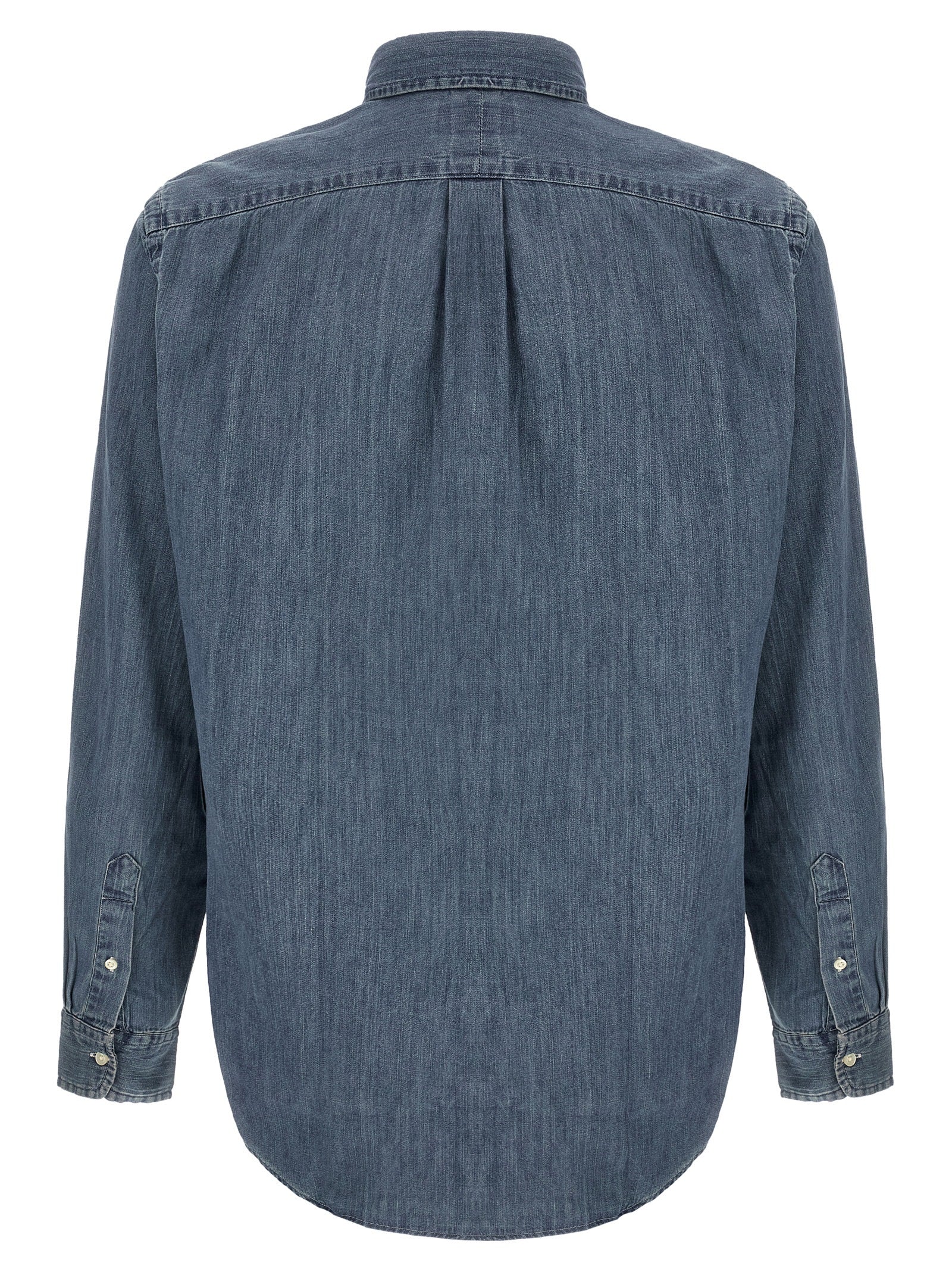 Elevate your wardrobe with the Polo Ralph Lauren Blue Cotton Blouse, a masterclass in casual elegance, crafted from premium cotton denim for timeless sophistication.
