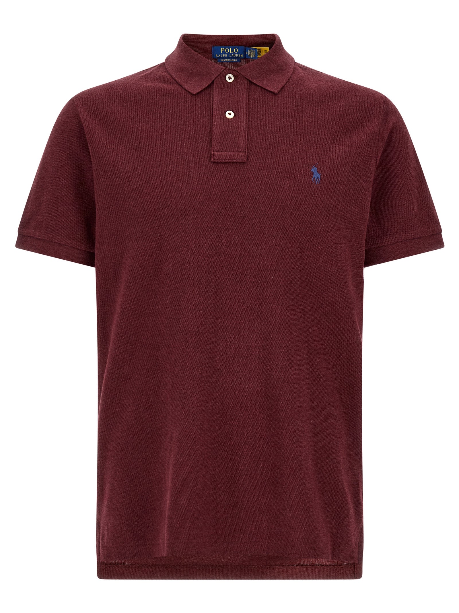 Experience the allure of the Polo Ralph Lauren Bordeaux Cotton Polo Shirt, a masterpiece in pure cotton piqué, embodying timeless elegance and refined craftsmanship for the discerning individual.
