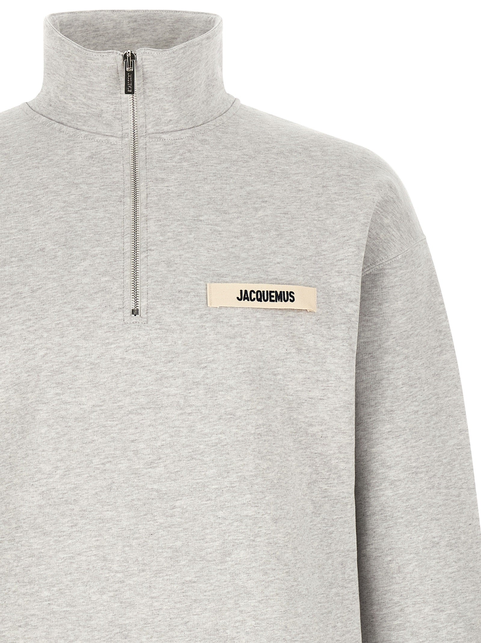 Jacquemus Gray Cotton Sweatshirt - Elevated Luxe Essential