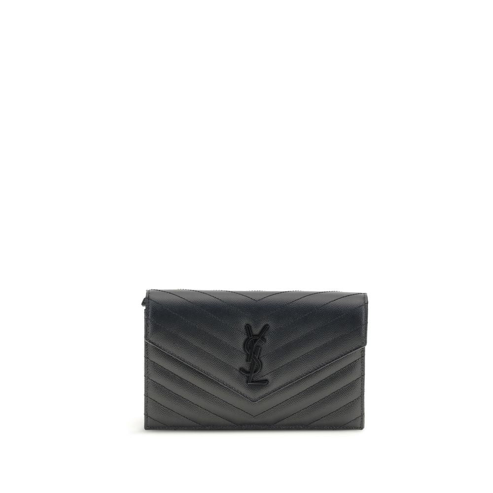 Experience the allure of the Saint Laurent Black Calf Leather Bos Taurus Wallet, a testament to exquisite craftsmanship and timeless elegance, perfect for the discerning individual.