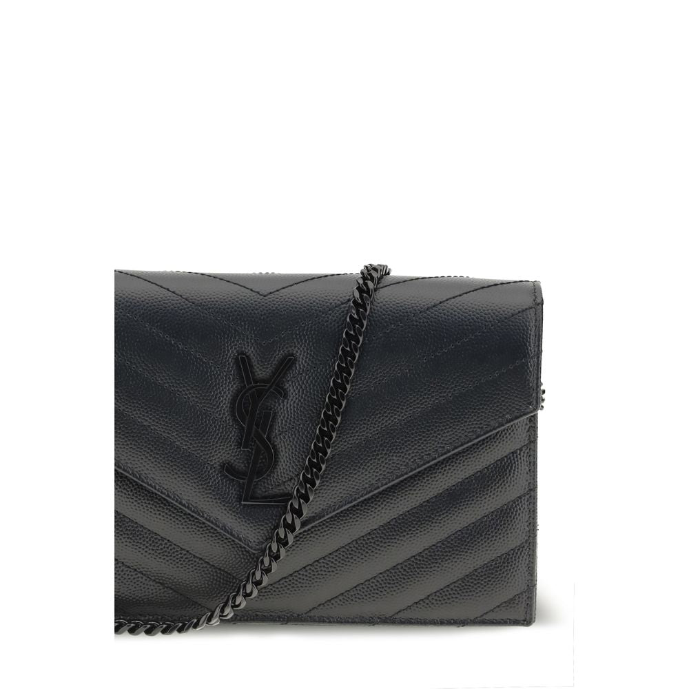 Indulge in the elegance of the Saint Laurent Black Calf Leather Bos Taurus Wallet, a masterpiece of craftsmanship and sophistication, perfect for the discerning individual.