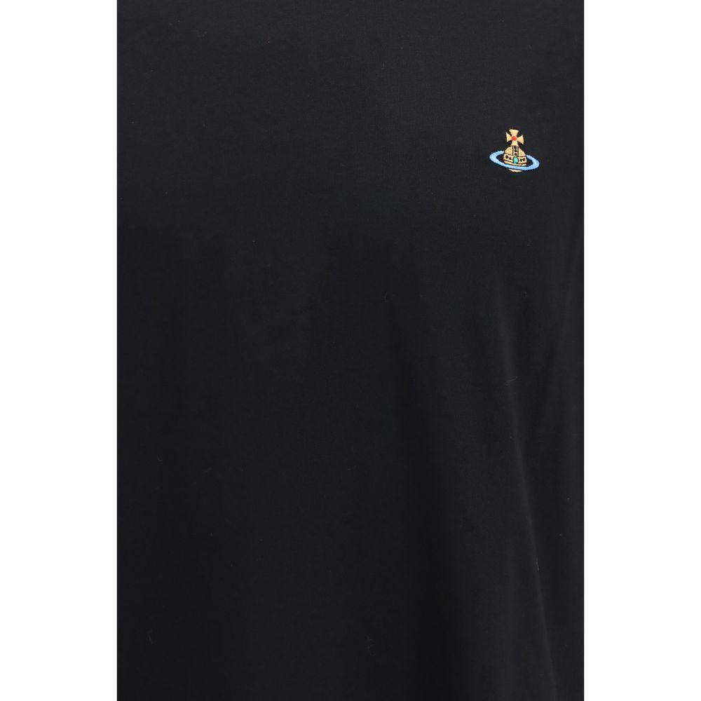 Discover the Vivienne Westwood Classic Orb T-shirt, a luxurious black cotton essential, embodying timeless elegance and exquisite craftsmanship for discerning tastes.