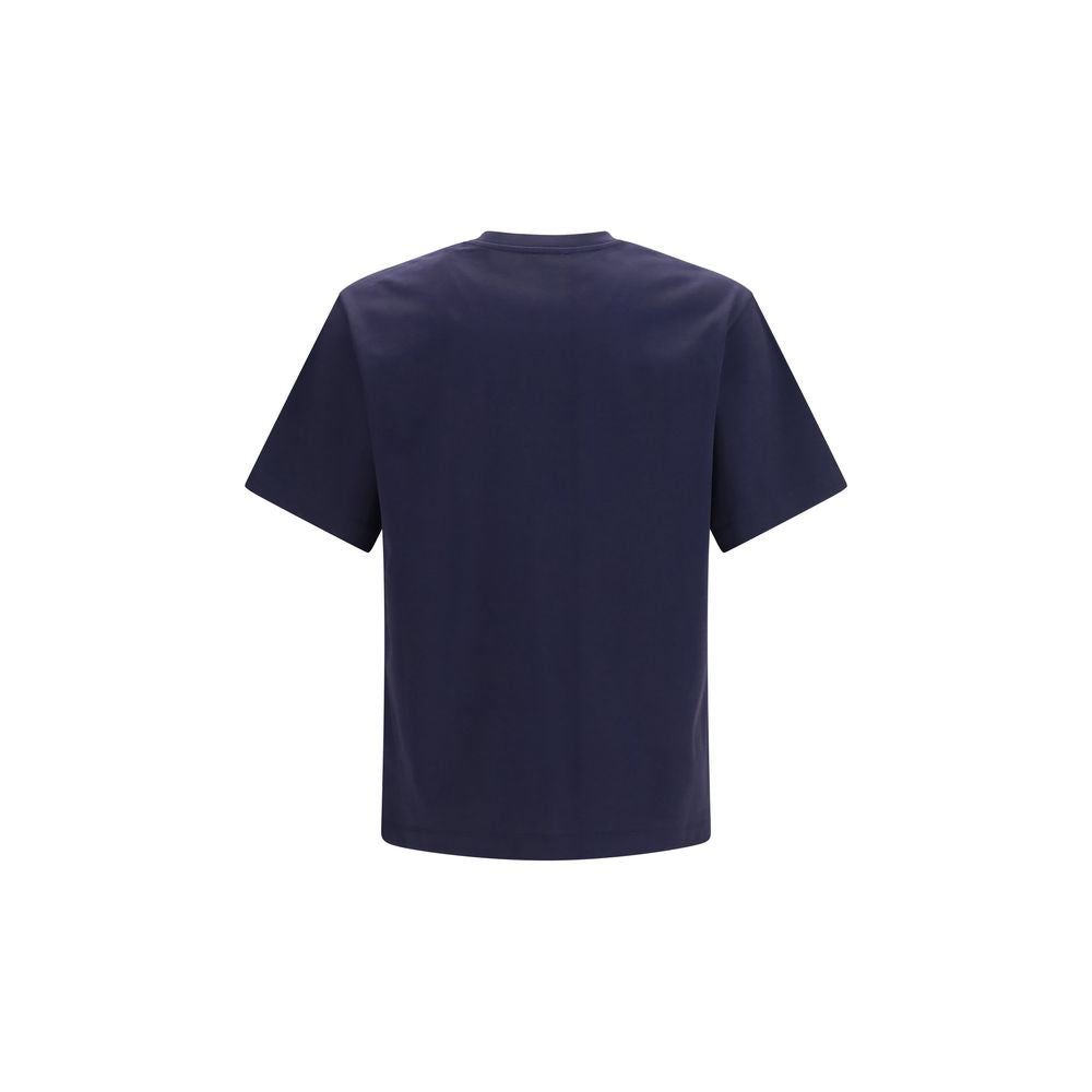 Indulge in the elegance of the Ferragamo Blue Cotton T-Shirt, crafted from organic cotton jersey for a refined silhouette that embodies luxury and comfort.