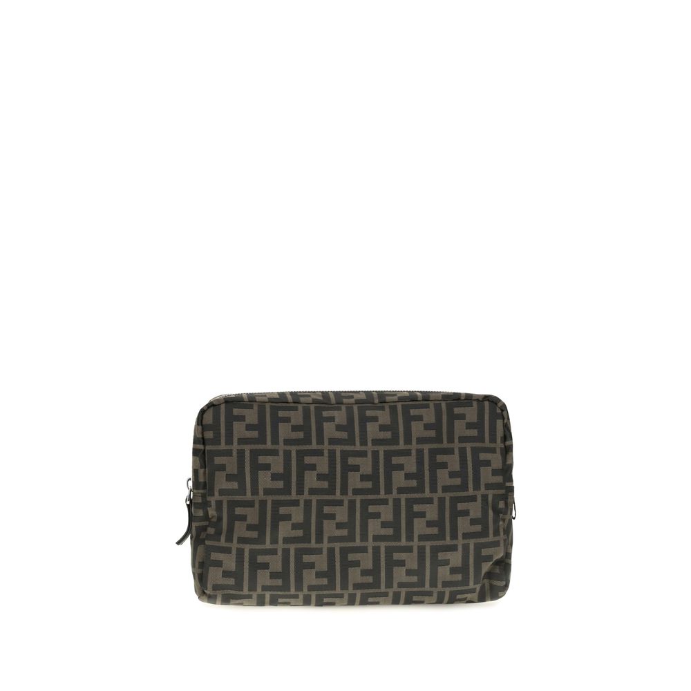 Indulge in the elegance of Fendi's Superlight FF Zucca fabric Beauty Case, a testament to Italian craftsmanship, blending luxury with functionality for the discerning individual.