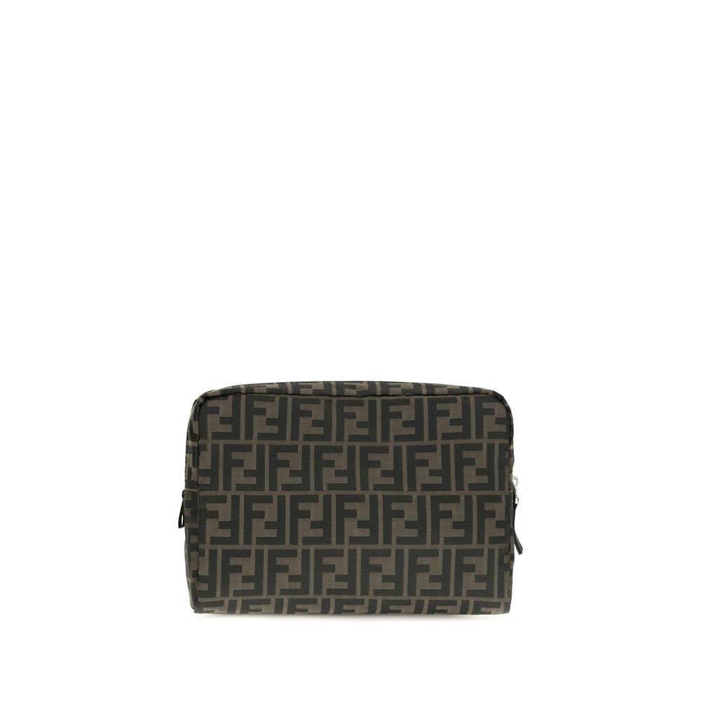 Indulge in the elegance of Fendi's medium Superlight FF Zucca fabric Beauty Case, crafted from luxurious polyester, embodying sophistication and timeless allure.