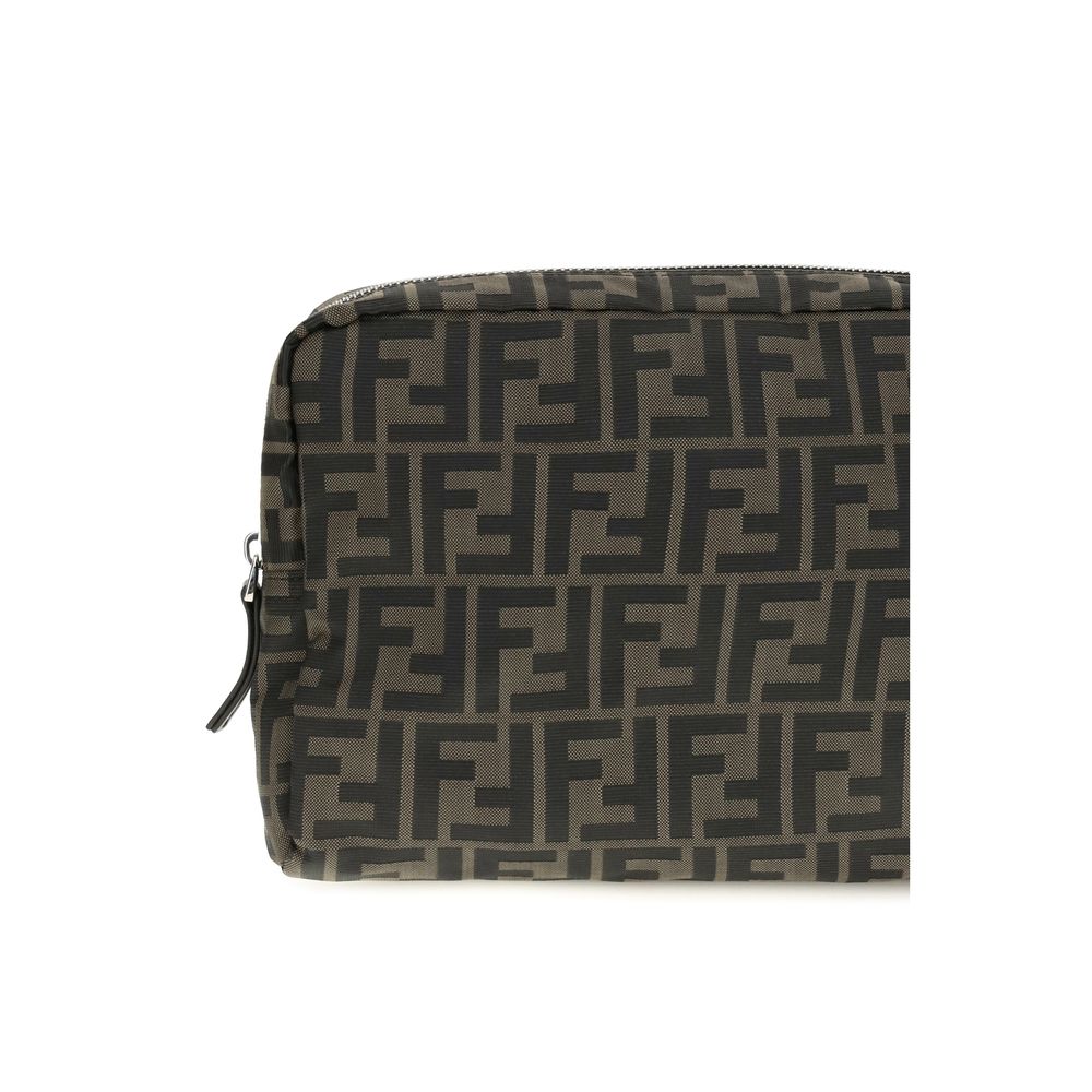 Indulge in the exquisite craftsmanship of Fendi's Superlight FF Zucca Beauty Case, a luxurious blend of iconic design and functional elegance, perfect for the discerning individual.