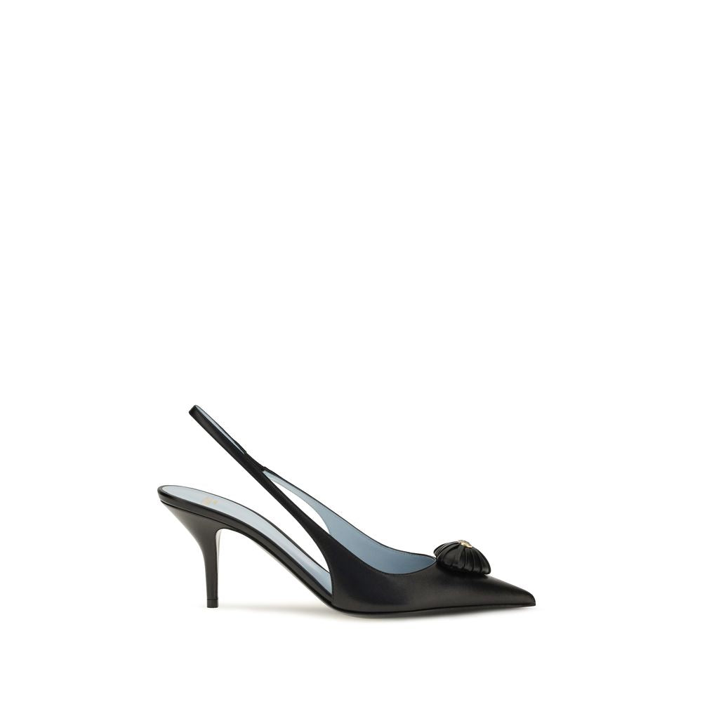 Indulge in the exquisite Valentino Garavani Black Calf Leather Bos Taurus High Heel Pumps, where romantic charm meets iconic elegance, perfect for the discerning connoisseur.