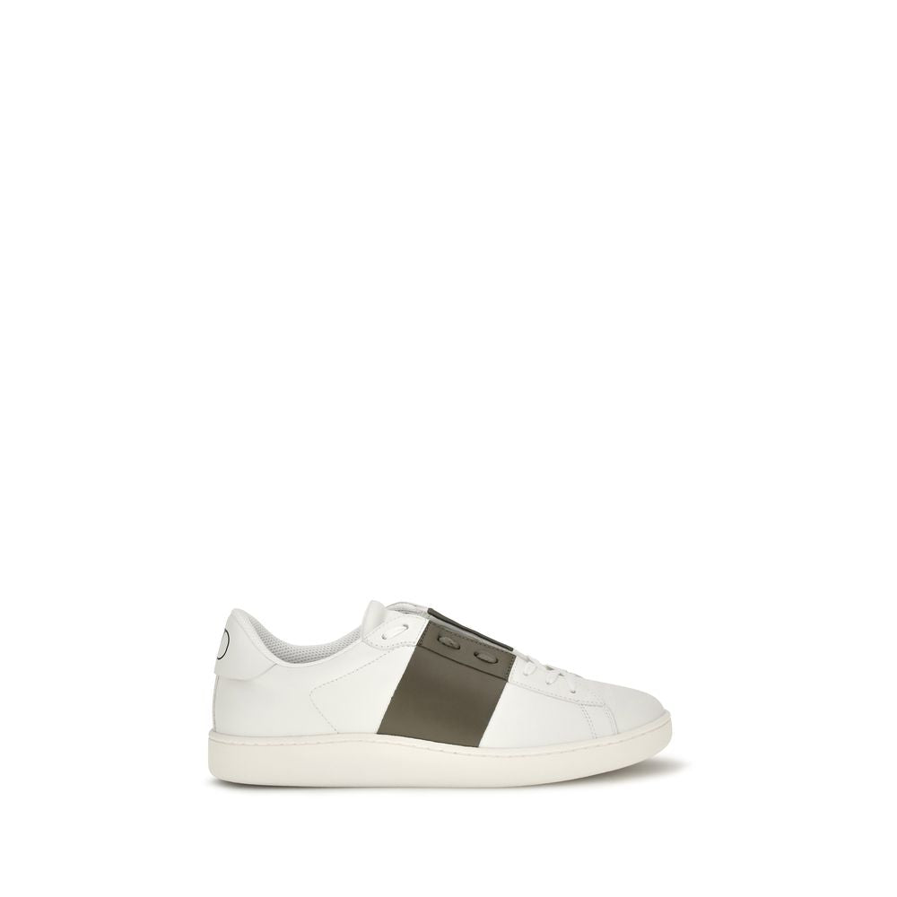 Elevate your style with Valentino Garavani's White Calf Leather Bos Taurus Low Top Sneakers, where timeless design meets unparalleled craftsmanship for the discerning connoisseur.