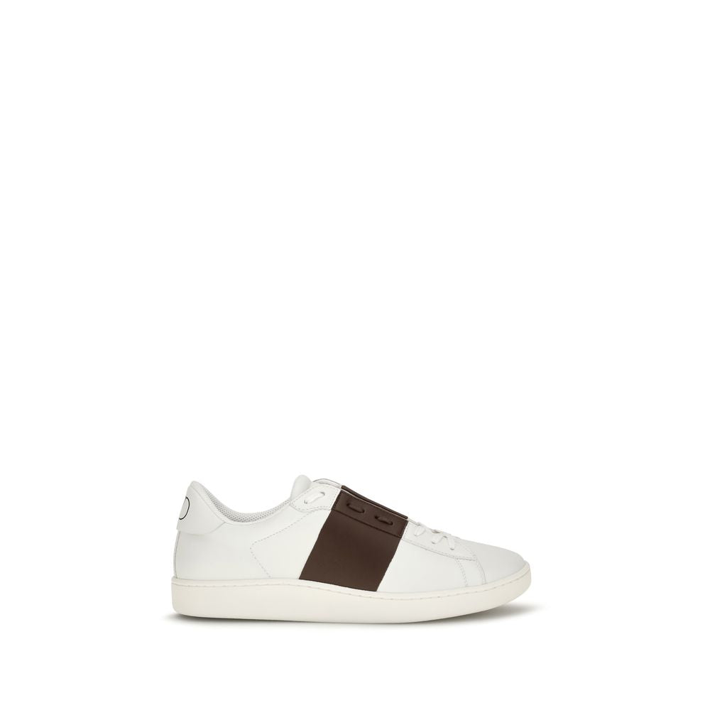 Discover the epitome of elegance with Valentino Garavani's White Calf Leather Bos Taurus Low Top Sneakers, where timeless design meets luxurious comfort for the discerning individual.
