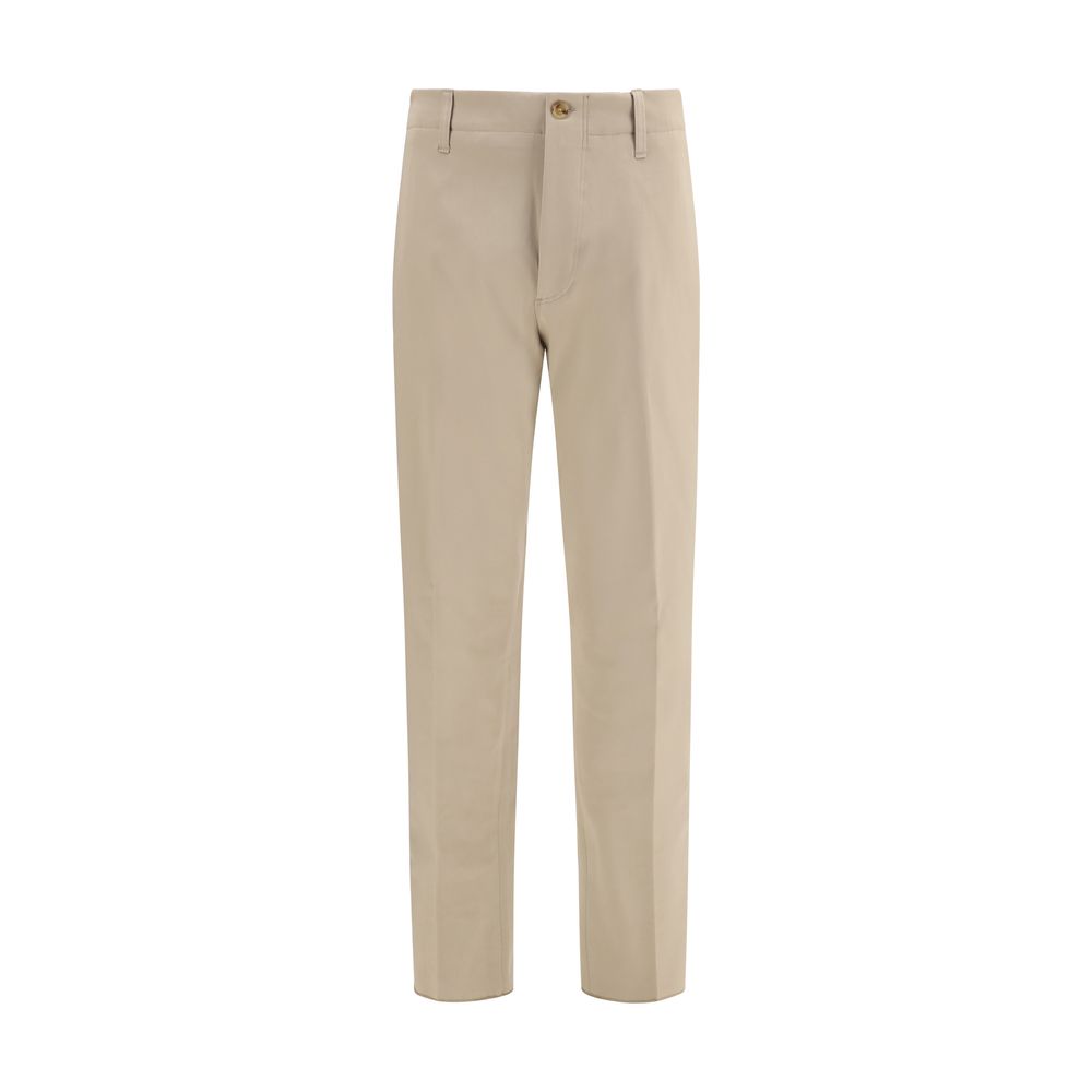 Indulge in the elegance of Lardini Beige Cotton Casual Pants, crafted for a refined silhouette. Experience luxury and versatility in every detail, perfect for the discerning individual.