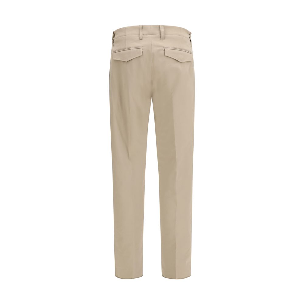 Elevate your wardrobe with Lardini Beige Cotton Casual Pants, expertly crafted for a refined silhouette, blending comfort and elegance for the modern connoisseur.