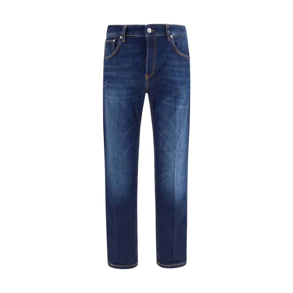 Elevate your wardrobe with PT Torino's Blue Cotton Straight-Leg Jeans, a timeless blend of casual elegance and expert craftsmanship, perfect for any sophisticated ensemble.