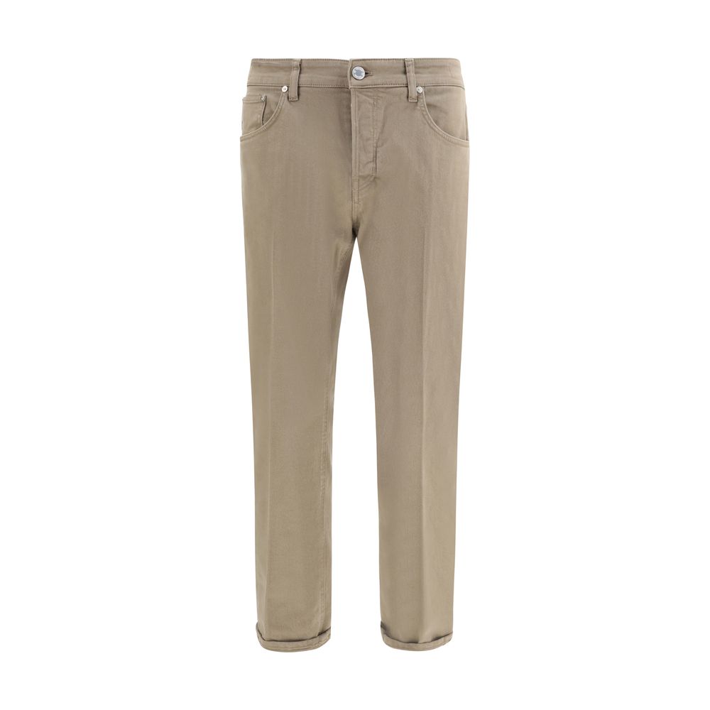 Elevate your wardrobe with PT Torino's Beige Cotton Slim Fit Jeans, a seamless blend of contemporary elegance and comfort, crafted for the discerning individual.