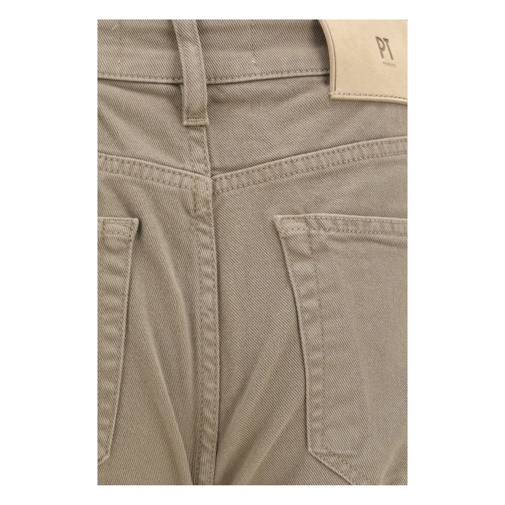 Experience the exquisite allure of PT Torino's Beige Cotton Slim Fit Jeans, where contemporary elegance meets unparalleled comfort, perfect for the discerning individual.