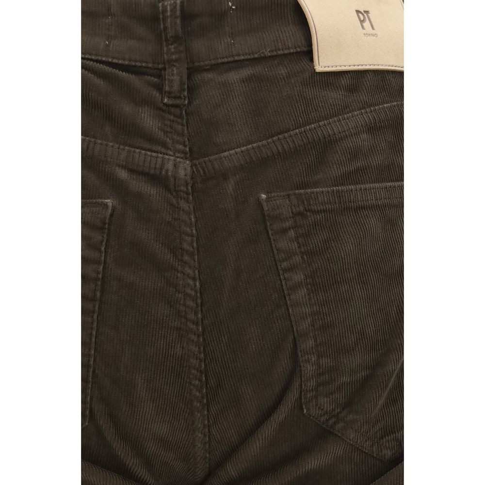 Elevate your wardrobe with PT Torino's Brown Cotton Casual Pants, a refined blend of classic style and luxurious comfort, perfect for the discerning individual.