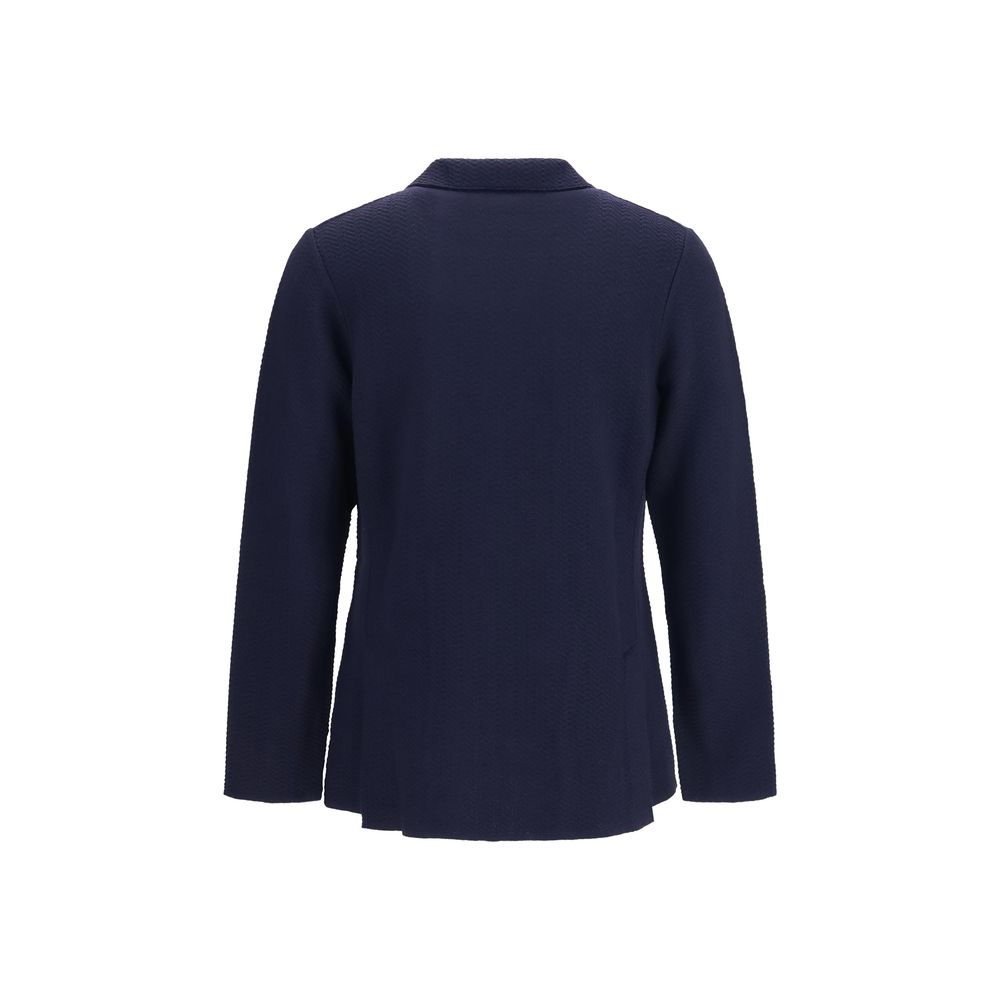 Discover the Lardini Blue Wool Oves Aries Blazer, a masterpiece of refined craftsmanship and luxurious fleece wool, perfect for those who embody elegance and sophistication.